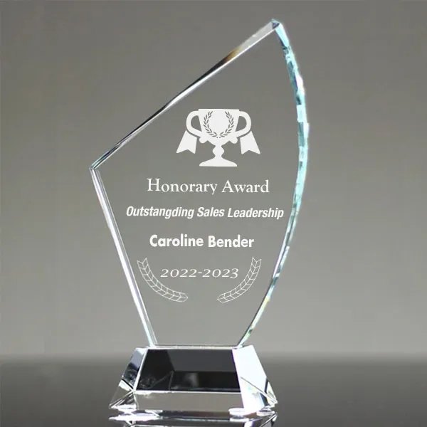 Optical Avant Crystal Award Plaque