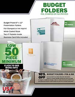 Budget folders sales flyer
