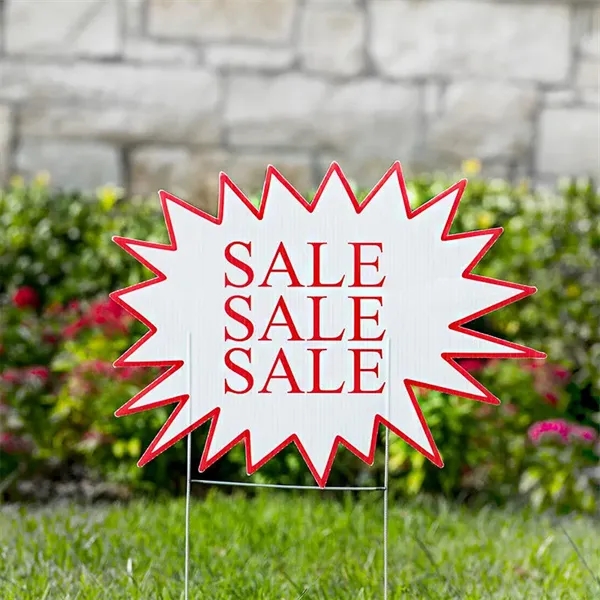 Star Burst Yard Signs for event handouts