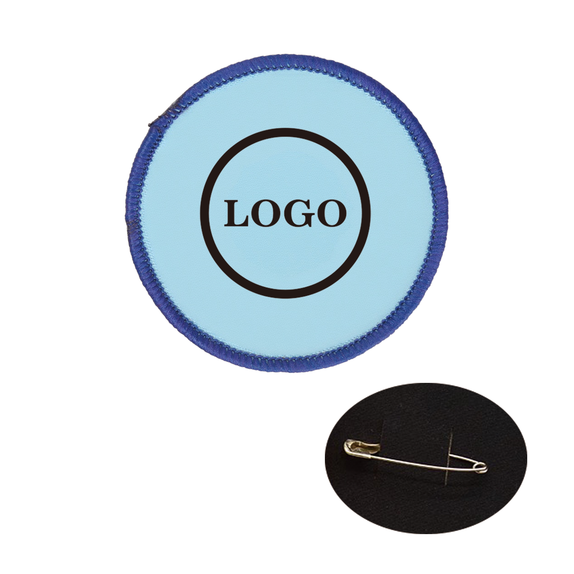 Full Color Woven Label Round Badge Armband