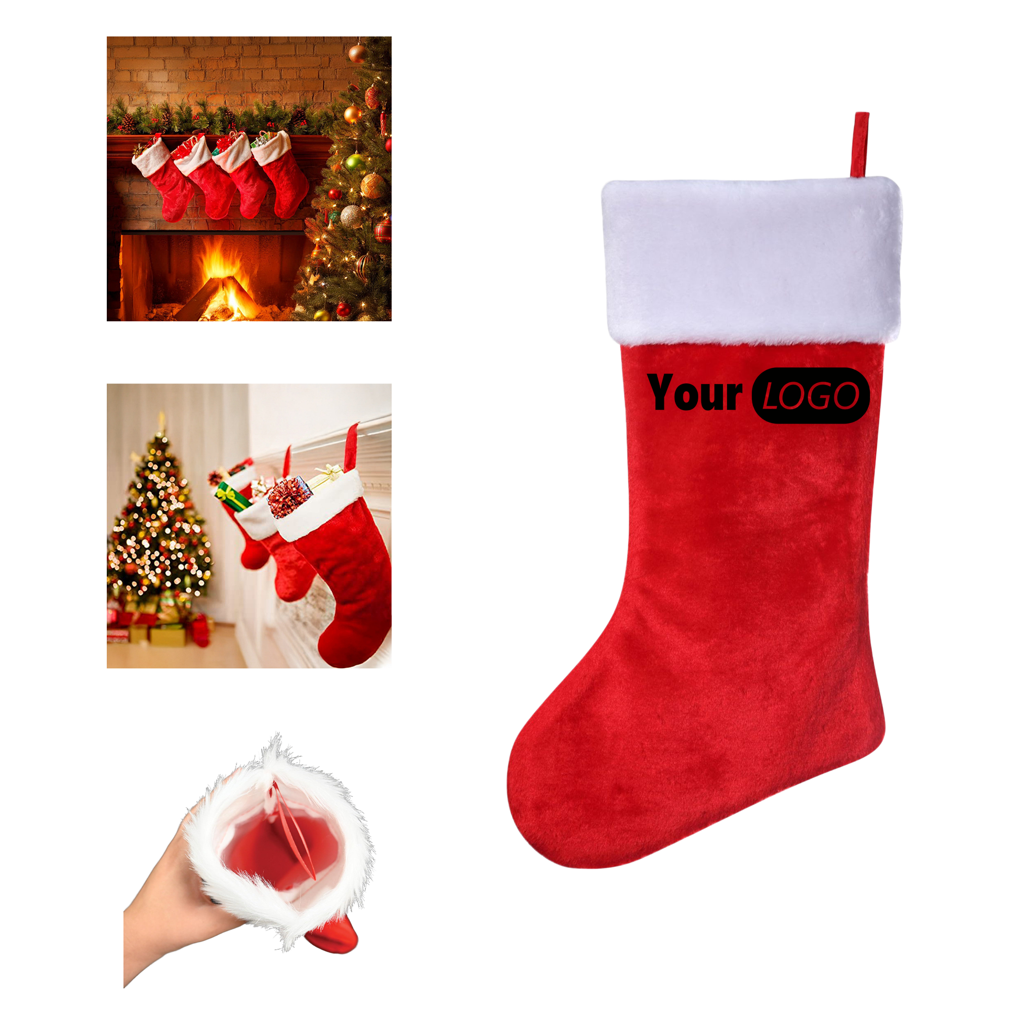 17.7 Inch Decorative Christmas Stocking 2