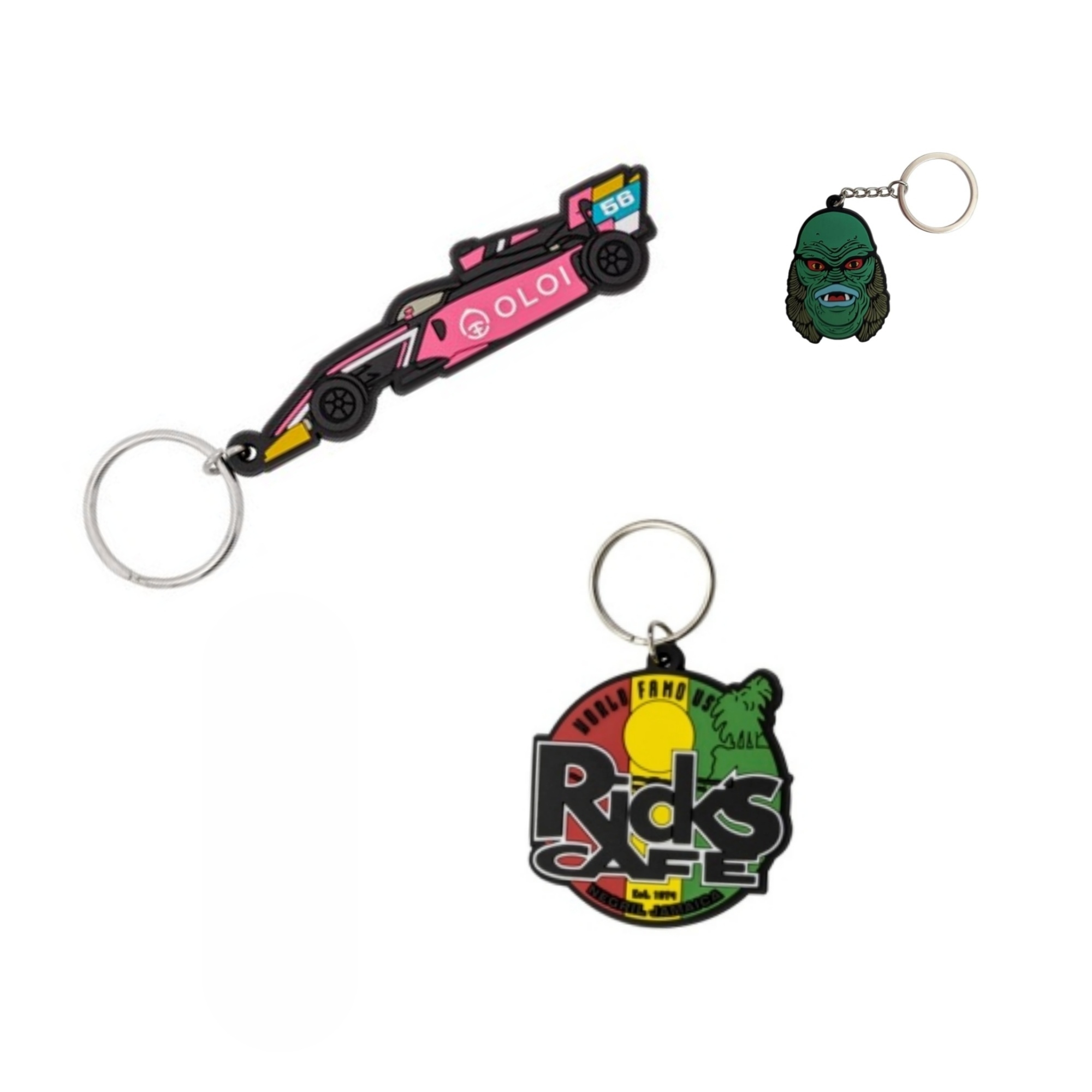 Soft Rubber PVC Keychain Keyring 10