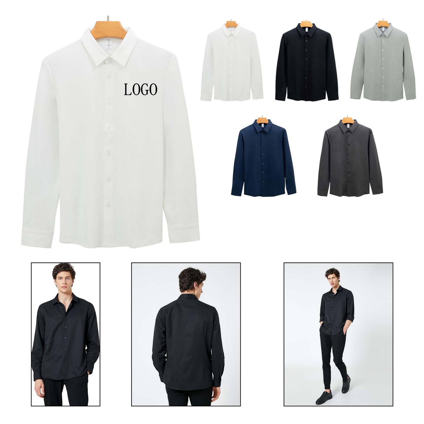 Premium White Men's Performance Shirt