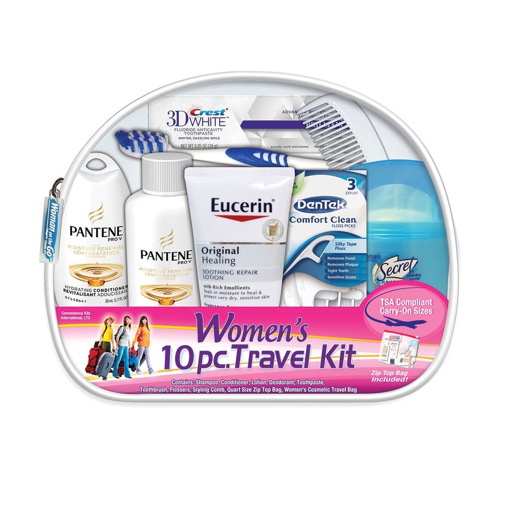 Women's Deluxe Brand Travel Hygiene Kit - 10-Piece 3