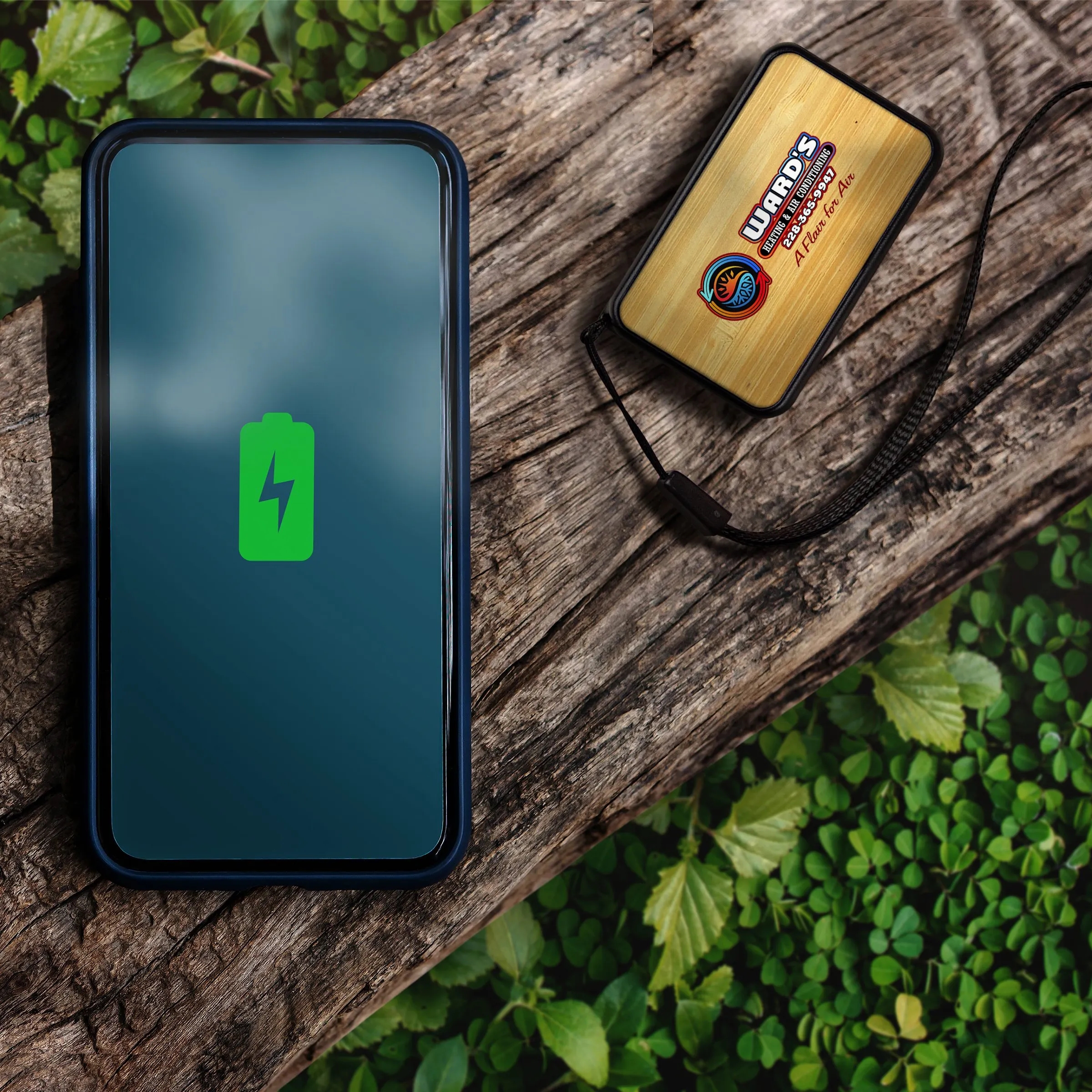 UL 1000mAh NanoCharge Bamboo Power Bank 5
