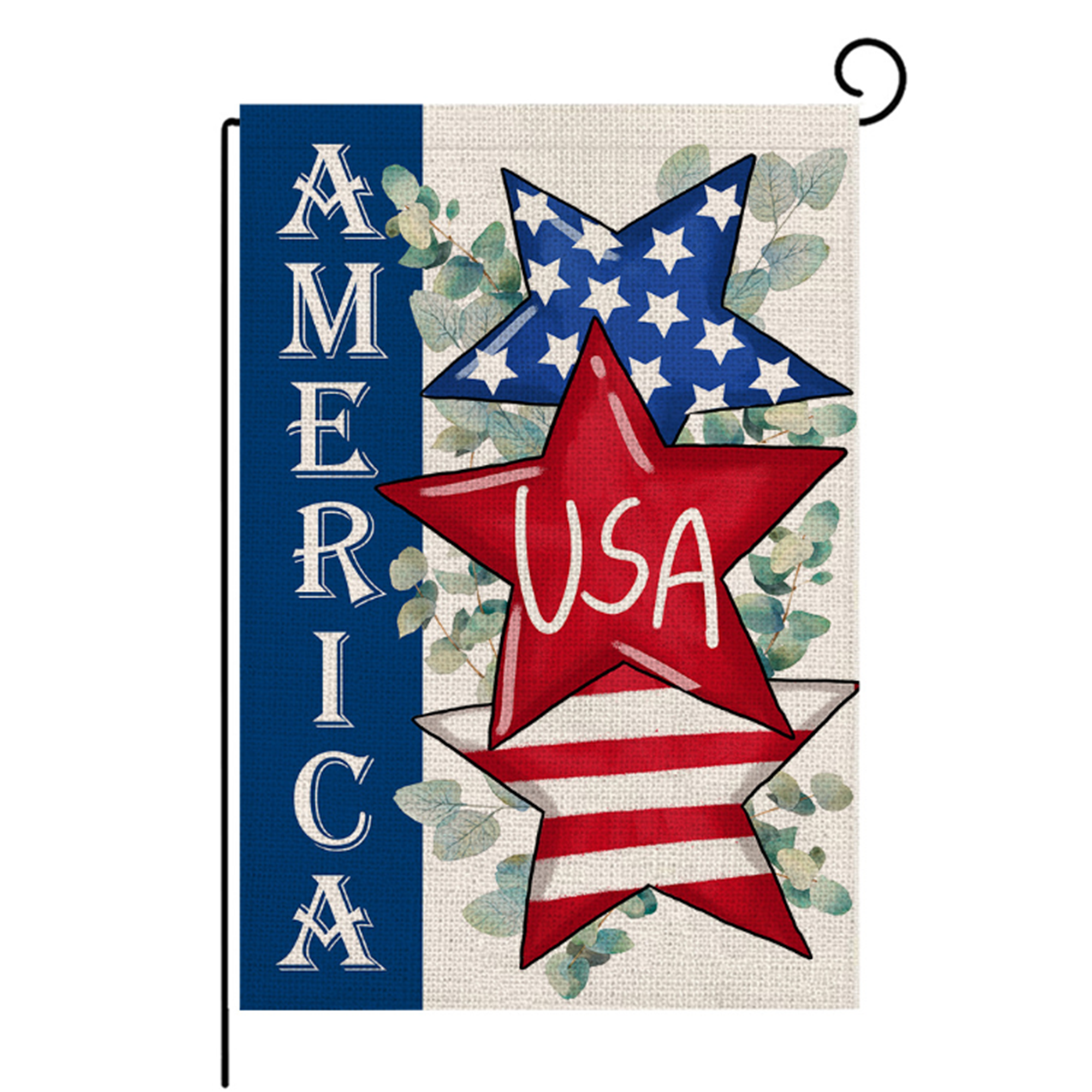 Printed Linen Polyester Decorative Flag 19
