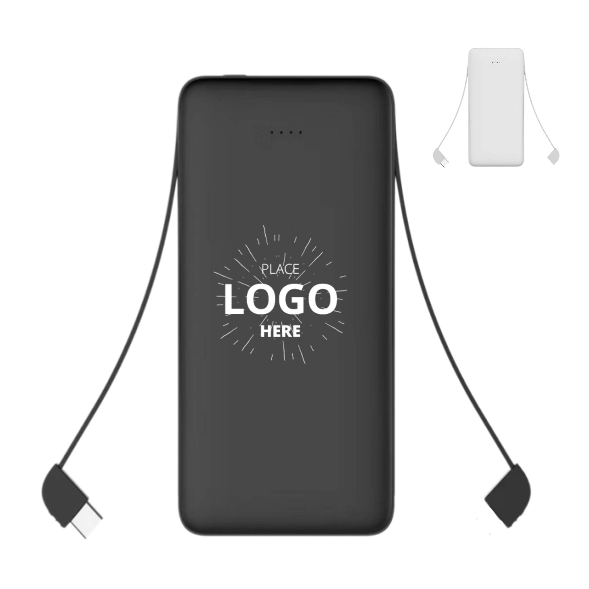 10000 mAh Power Bank with Built-in Cables 1