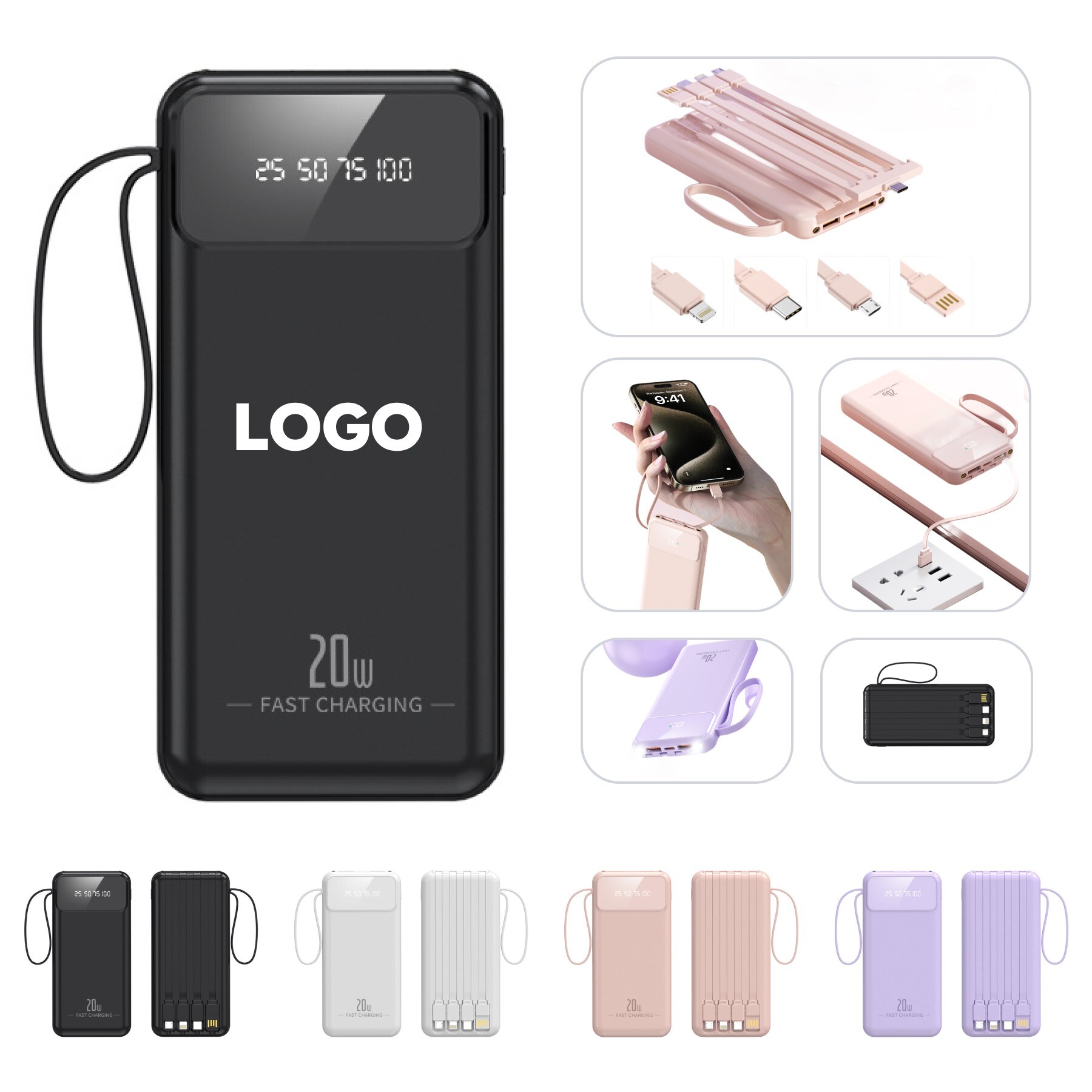 Power Bank With Cable