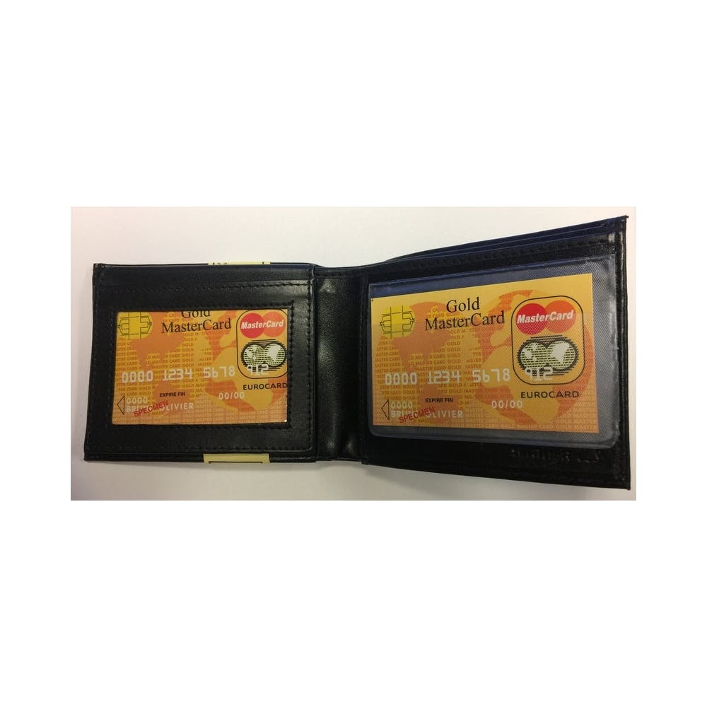 Leather Bi-Fold Wallets - Black 3
