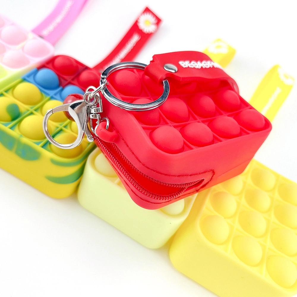 Pop Bubble Coin Purse Key Chain with Lanyard