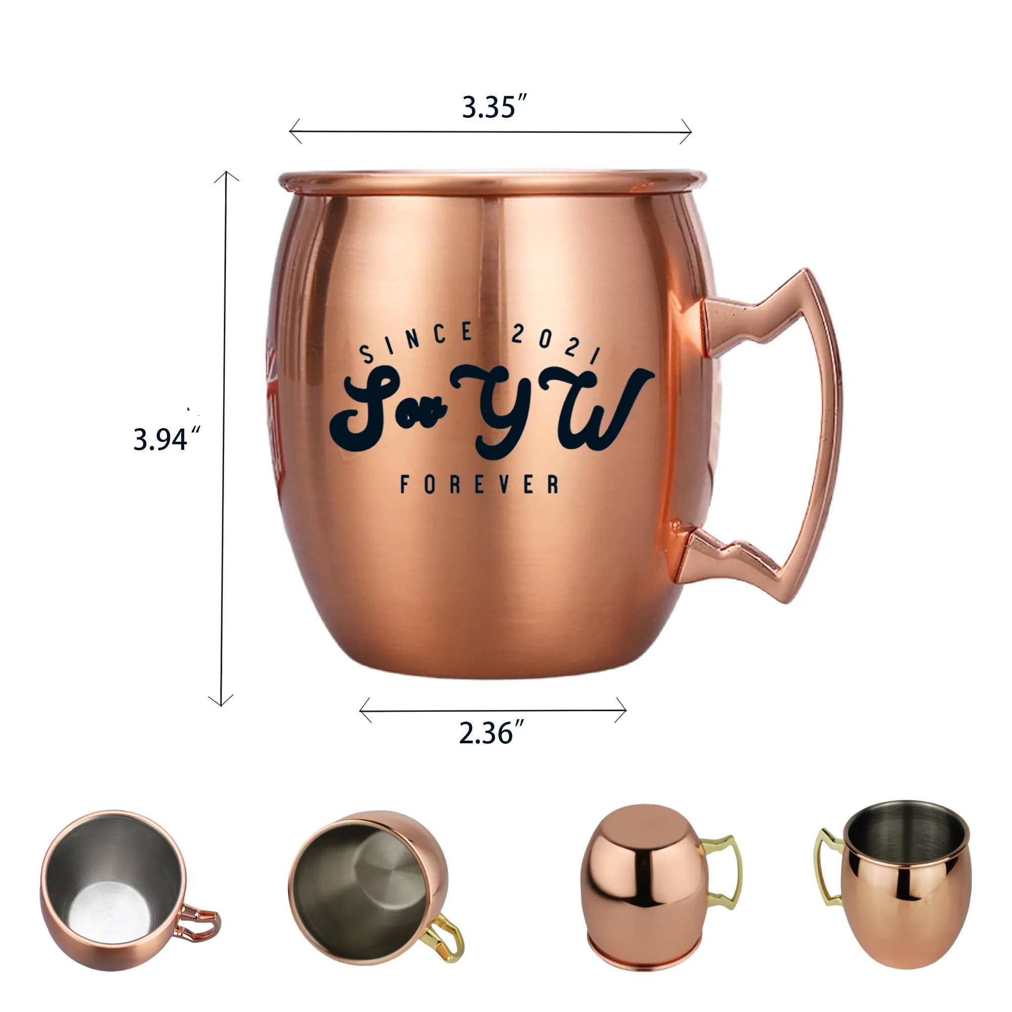 18 oz Stainless Steel Moscow Mule Cup 10