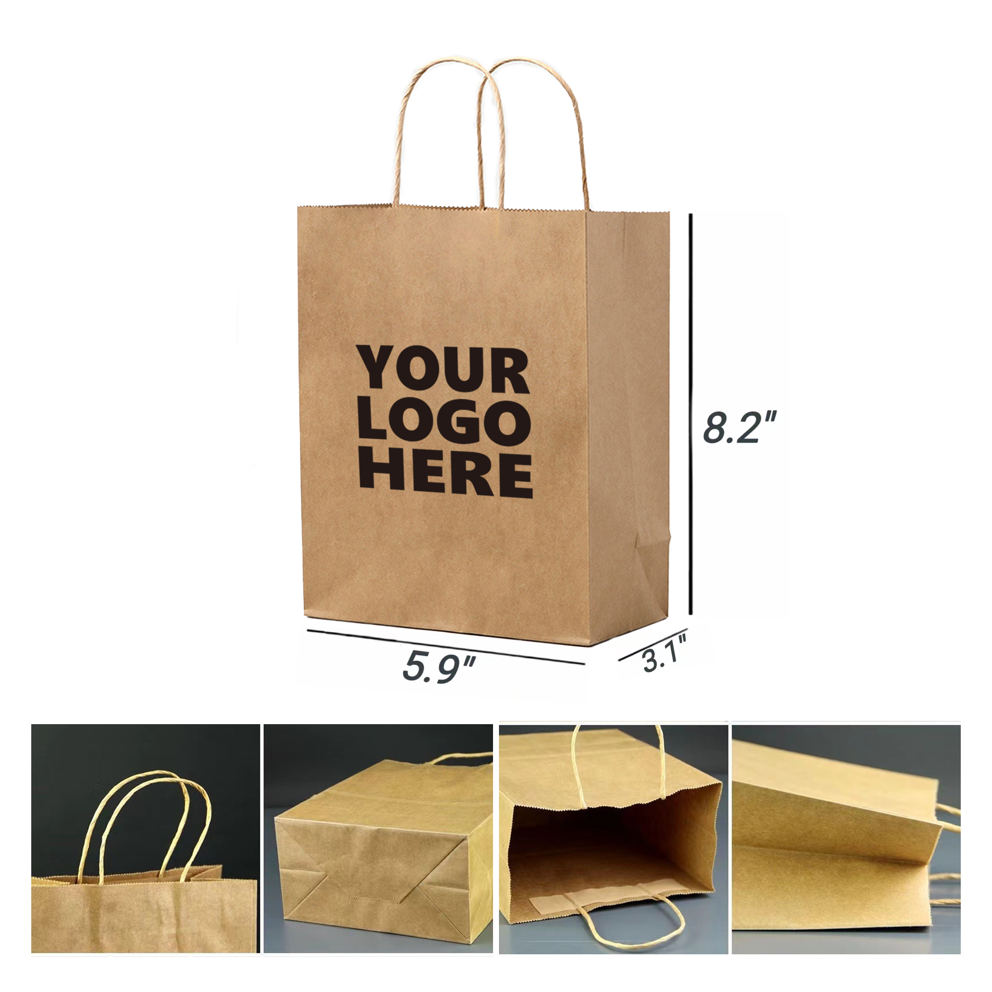 Kraft Paper Gift Tote Bag