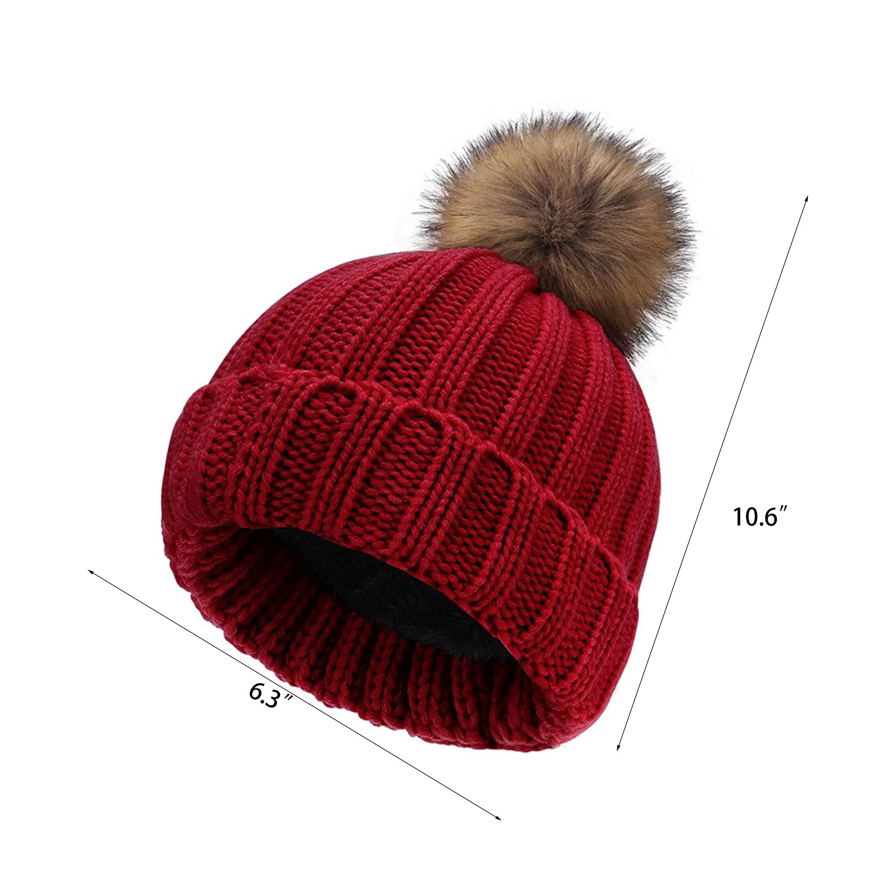 Boys and Girls Hairball Knit Cap 7