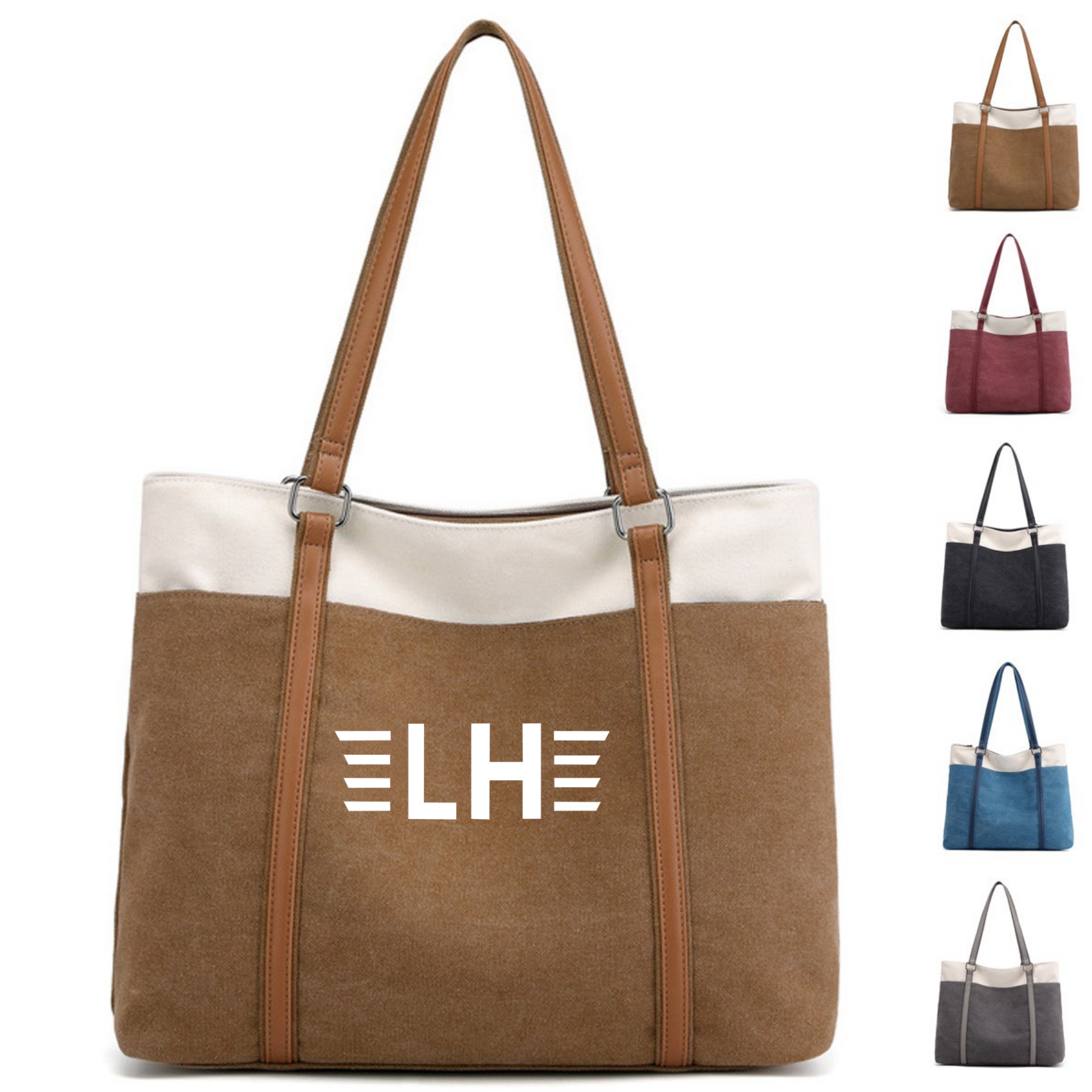 Casual Canvas Laptop Tote Bag