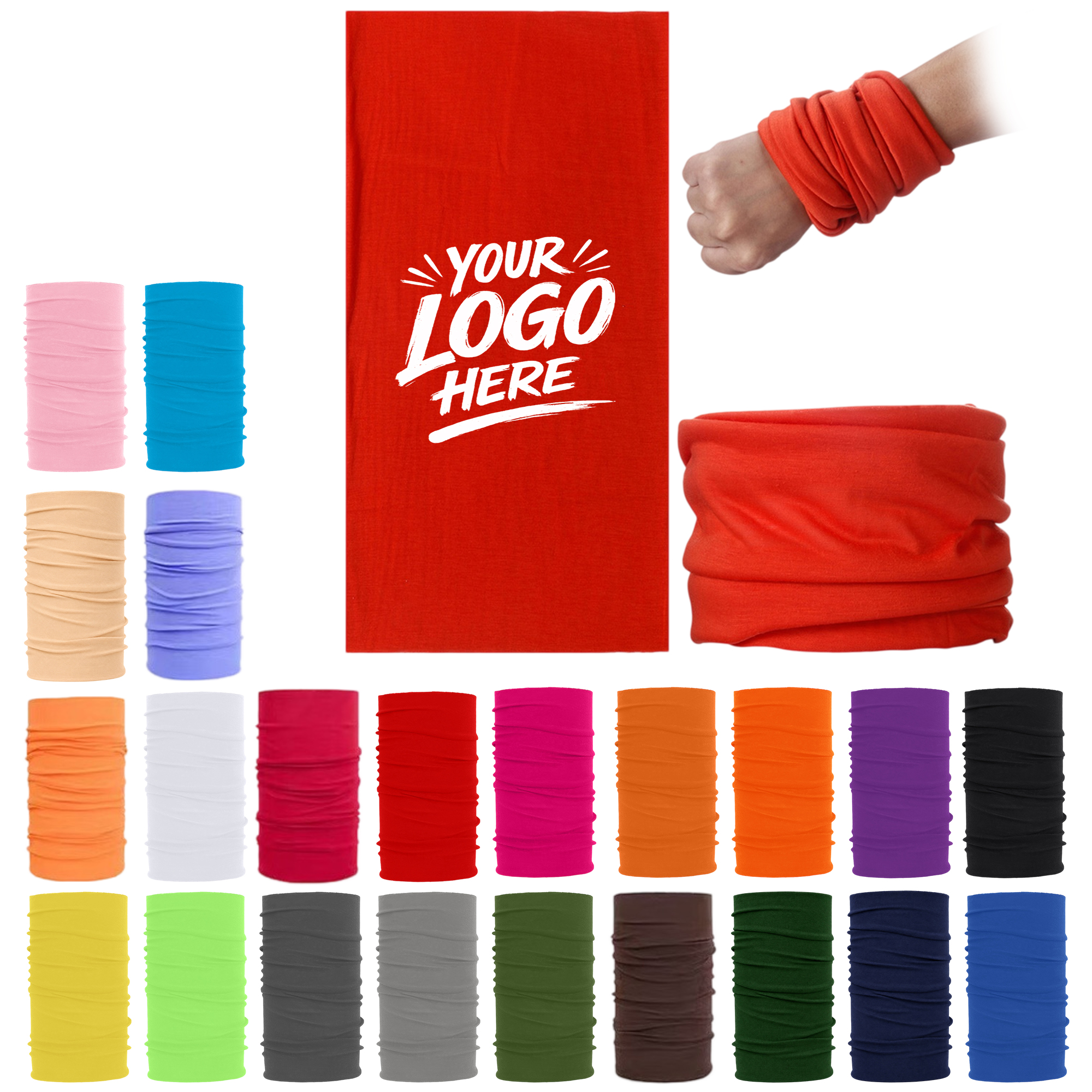 Seamless Neck Gaiter With Full Color Digital Printing 2