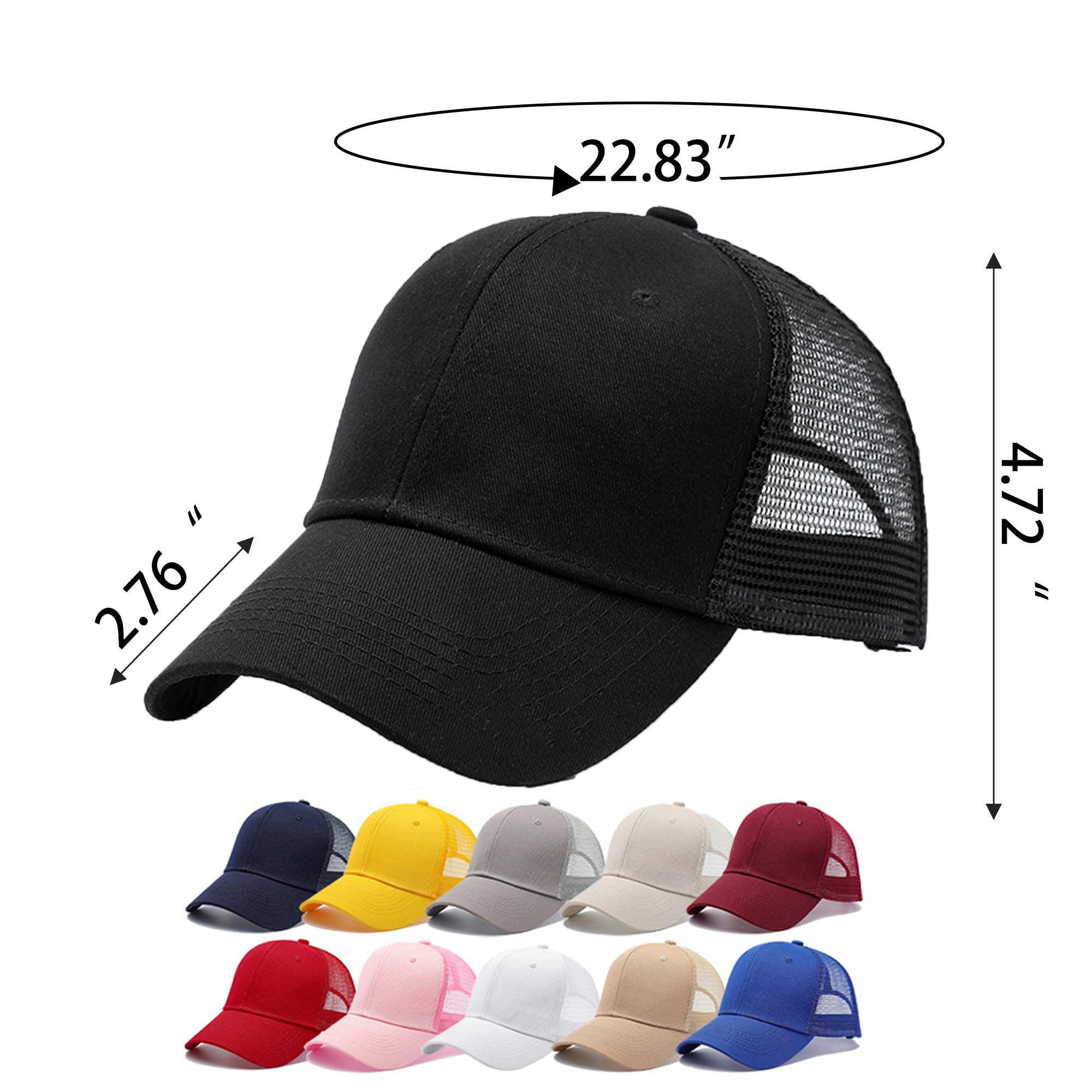Polyester Mesh Baseball Cap MOQ 50 4