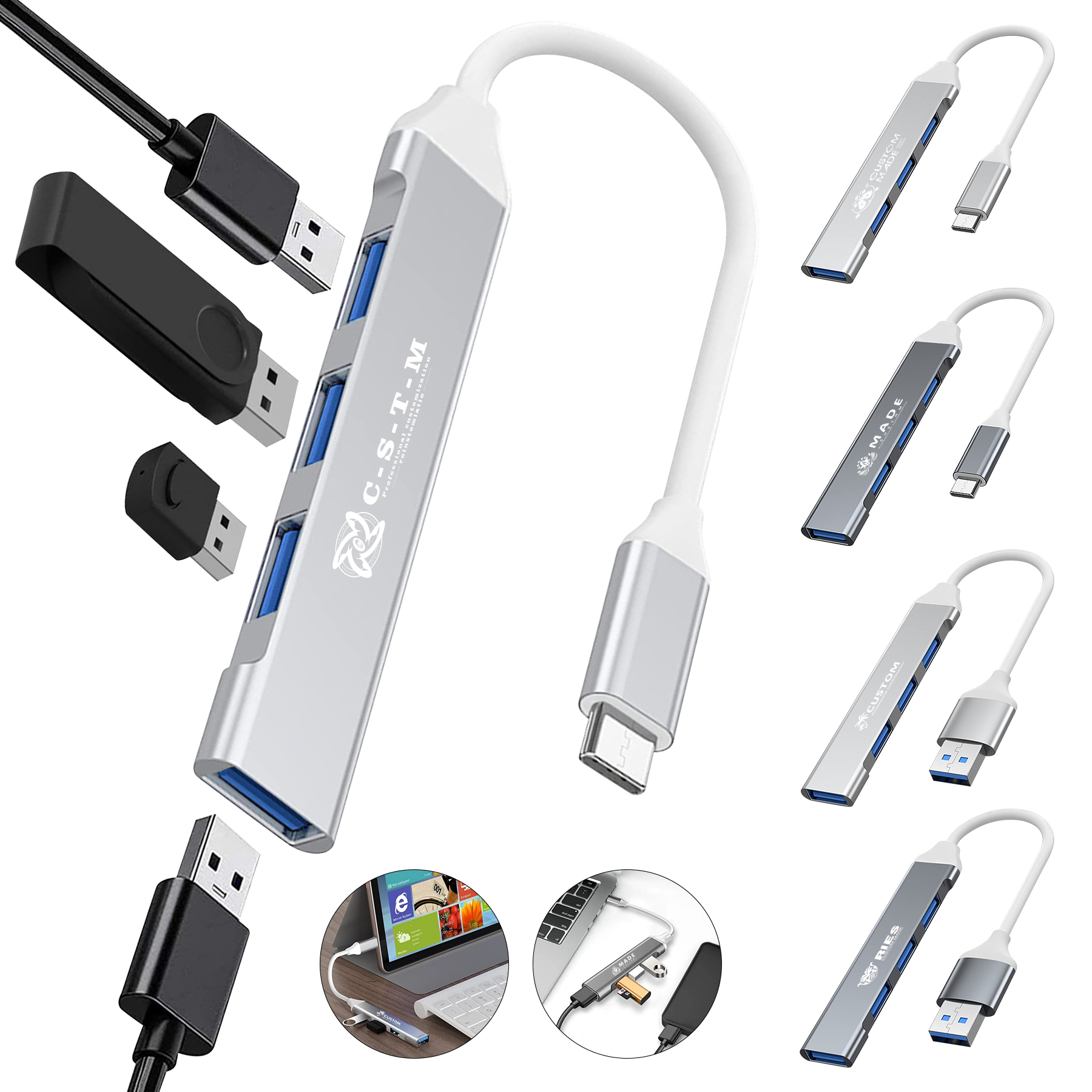4-Port USB Hub Adapter 2