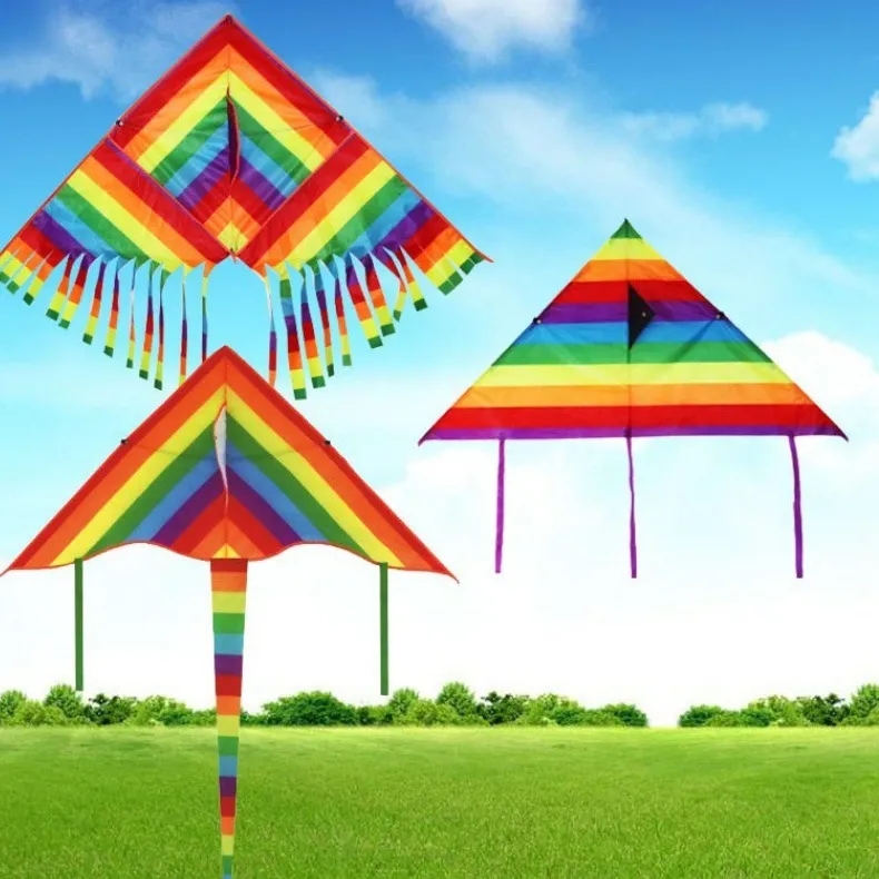 Rainbow kite with long tail 5