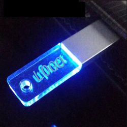 LED Light UP Crystal USB Flash Drive