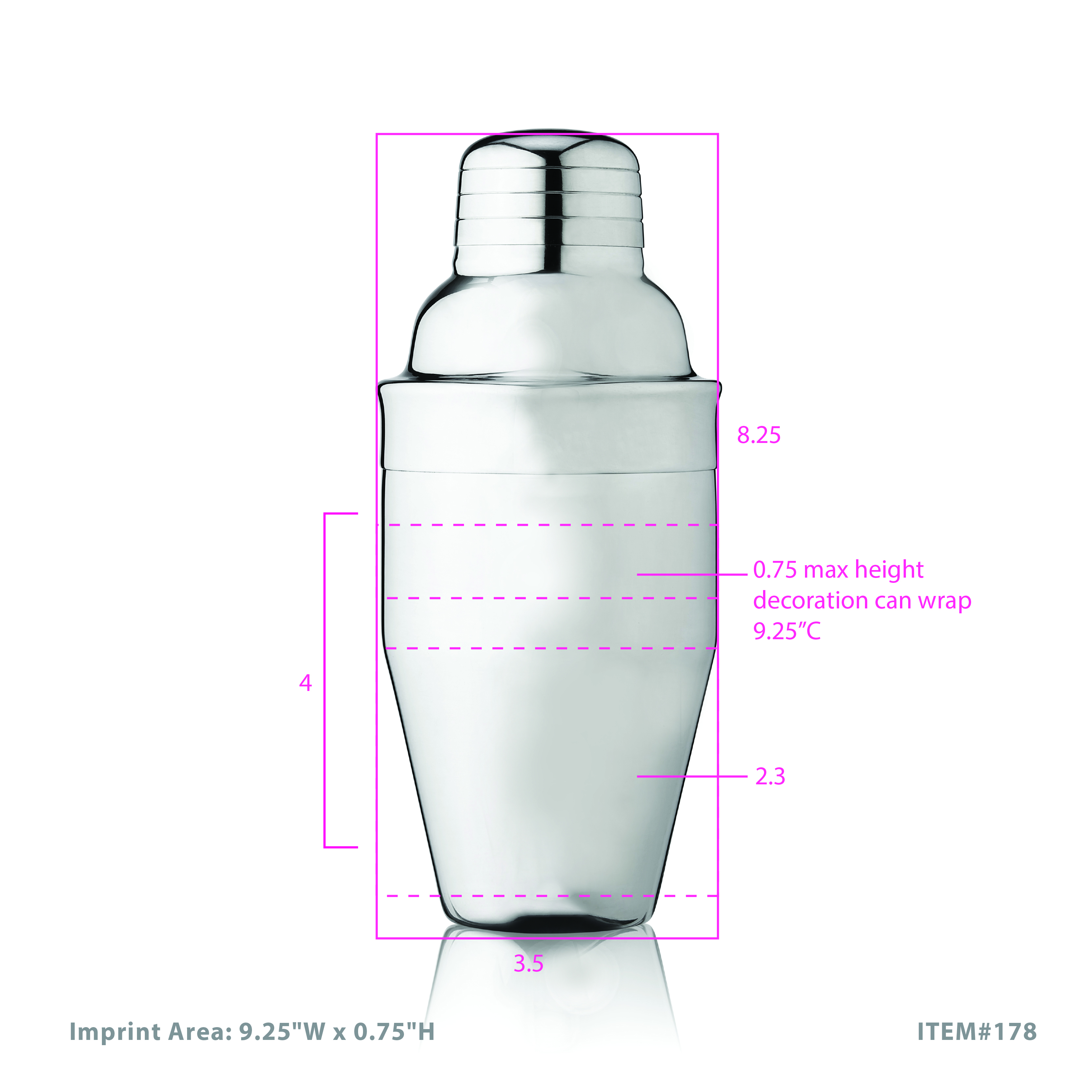 True® Contour™ 18oz Cocktail Shaker 17
