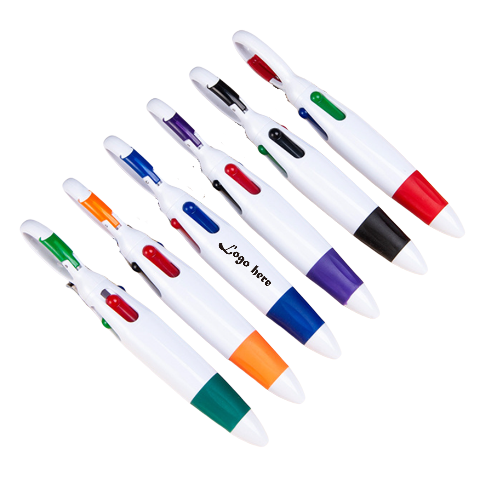 Multicolor Ballpoint Pen with Carabiner MOQ50 7
