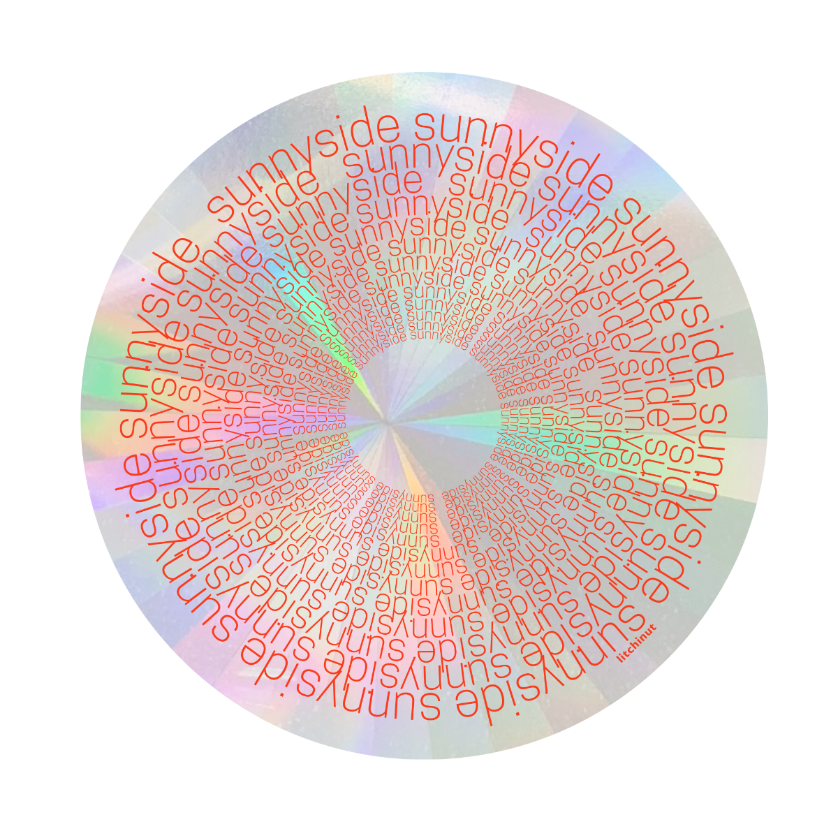 Round Sticker - Sunnyside Sunburst - Rainbow Maker Suncatcher Window Sticker