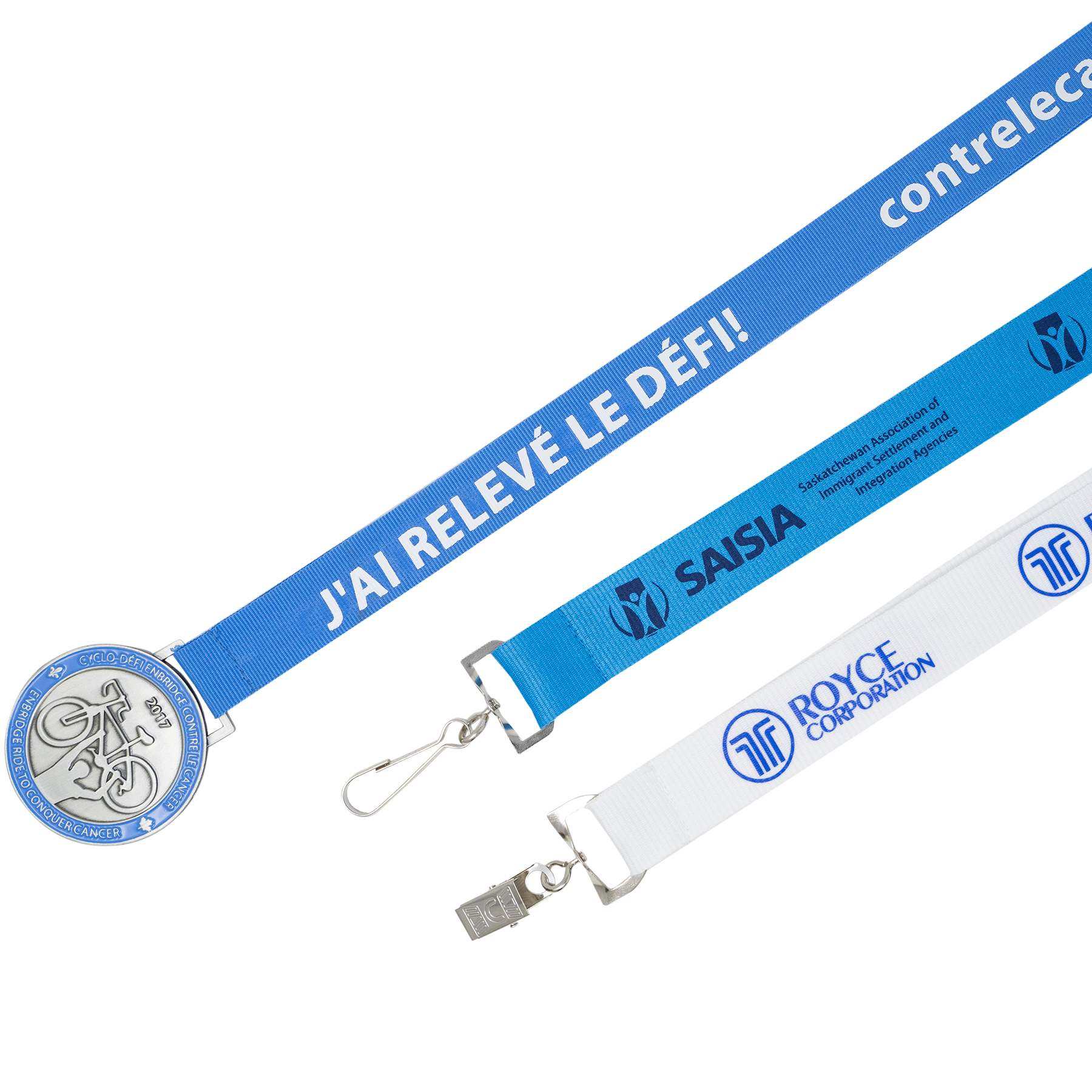 Silkscreened Flat Polyester Lanyard: 1" W x 36" L 20