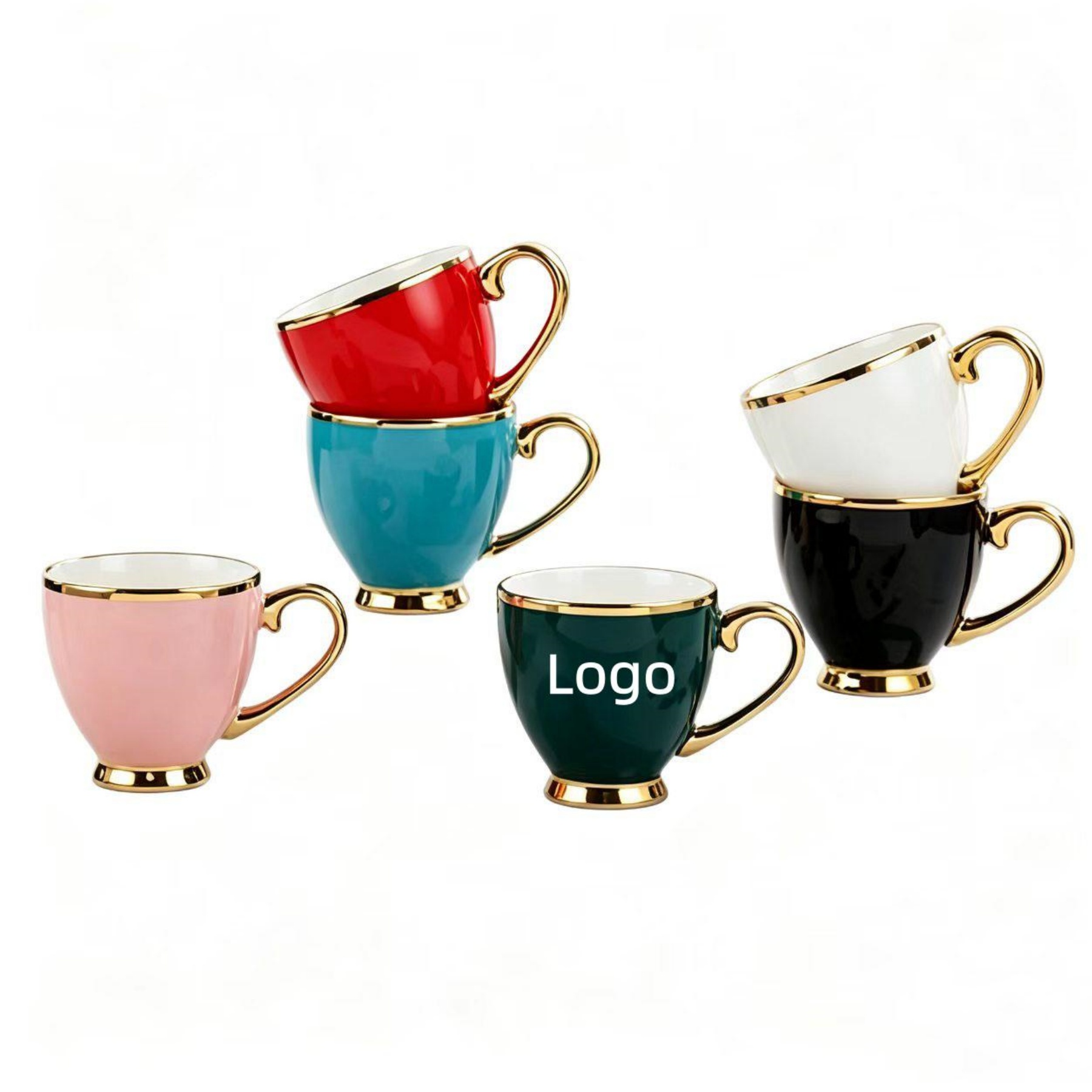10oz Luxury Gold Electroplated Ceramic Coffee Mug&Gift Set Available With Insulated Tumbler