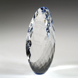 5 1/4" Crystal Award-Gem-Cut Ellipse_D084CA