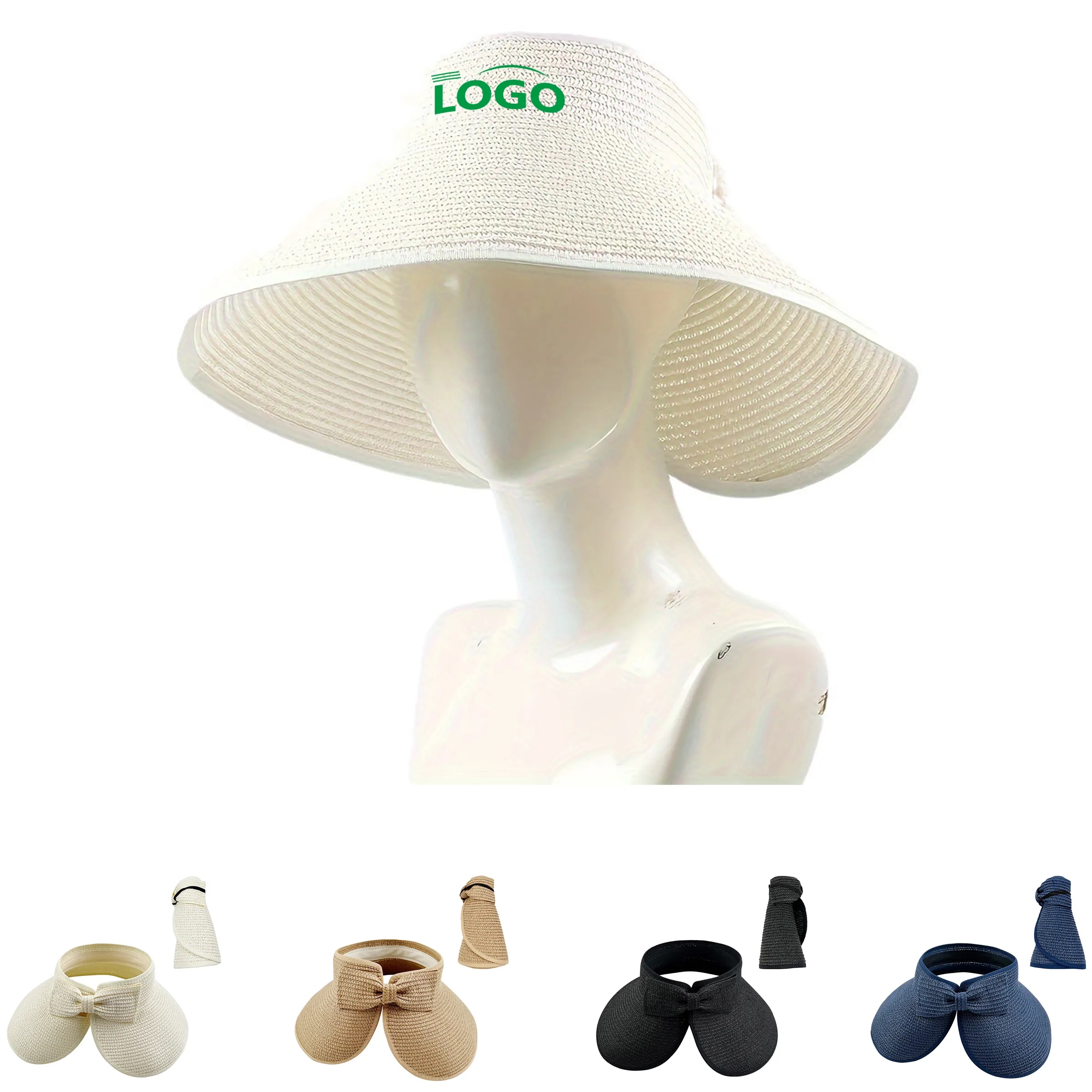 Paper Straw Visor - Rollable Summer Sun Protection Hat