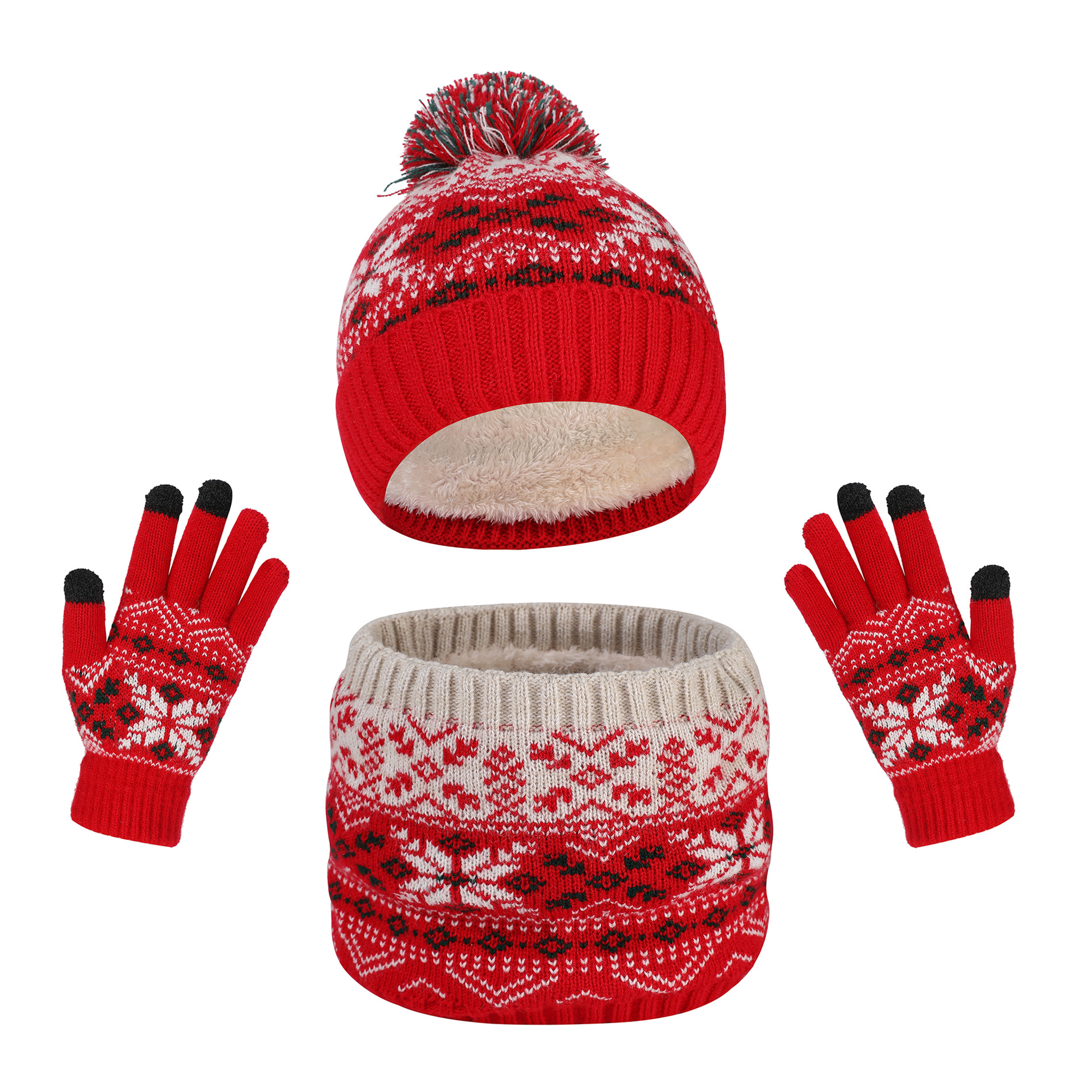 MOQ20 Kids Hat Scarf Gloves Set 12
