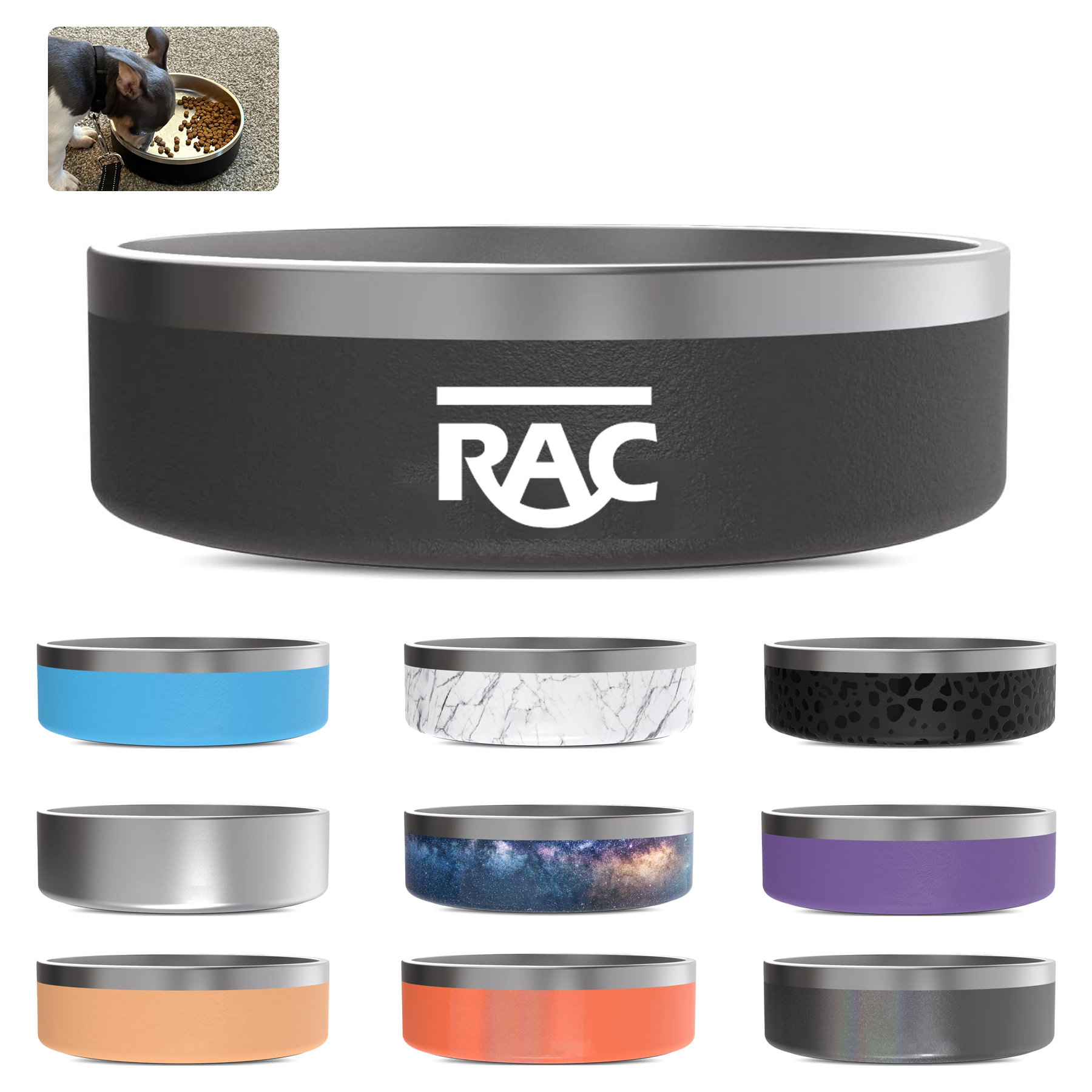 Premium Non-slip stainless-steel food bowl 6