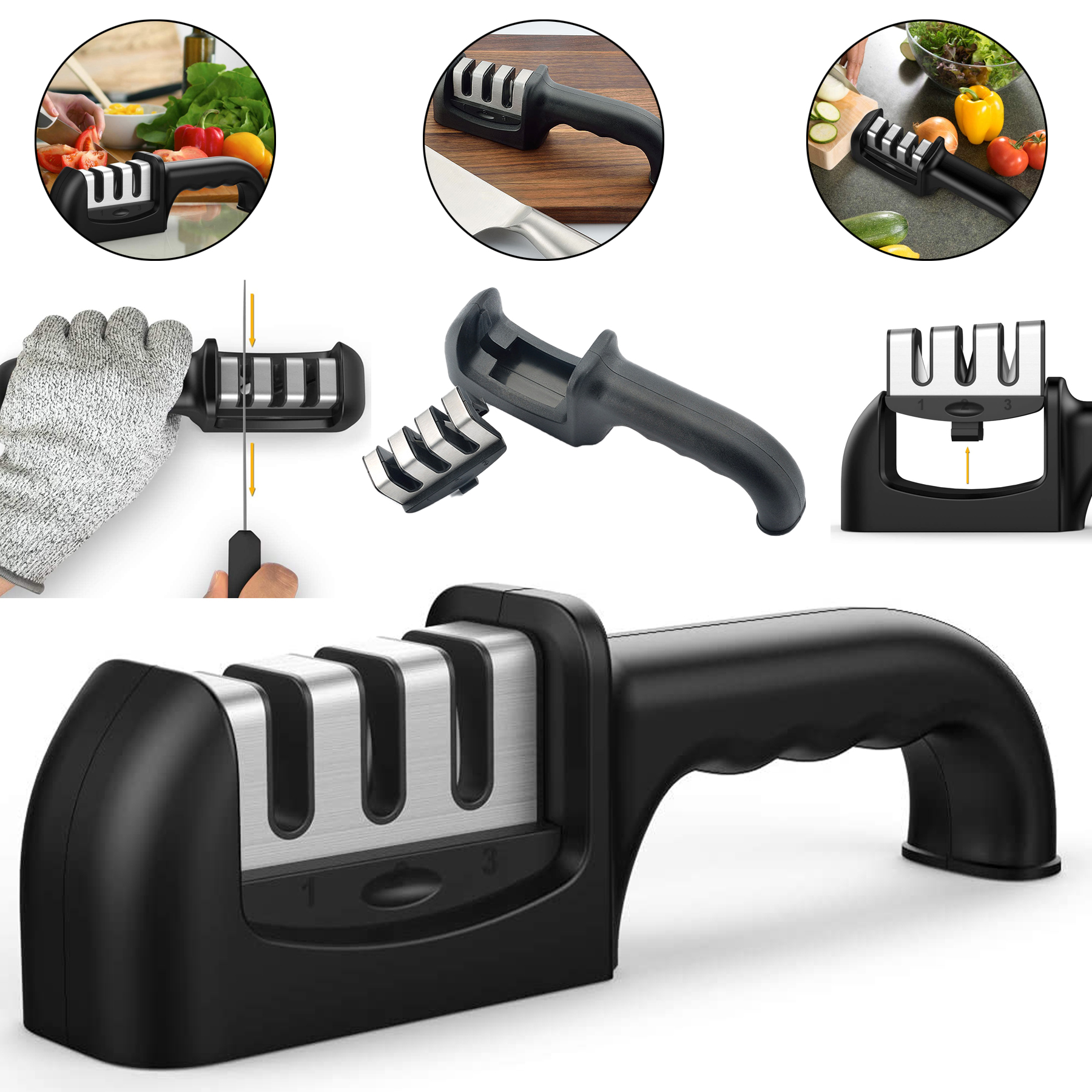 3-Stage Manual Knife Sharpener 4