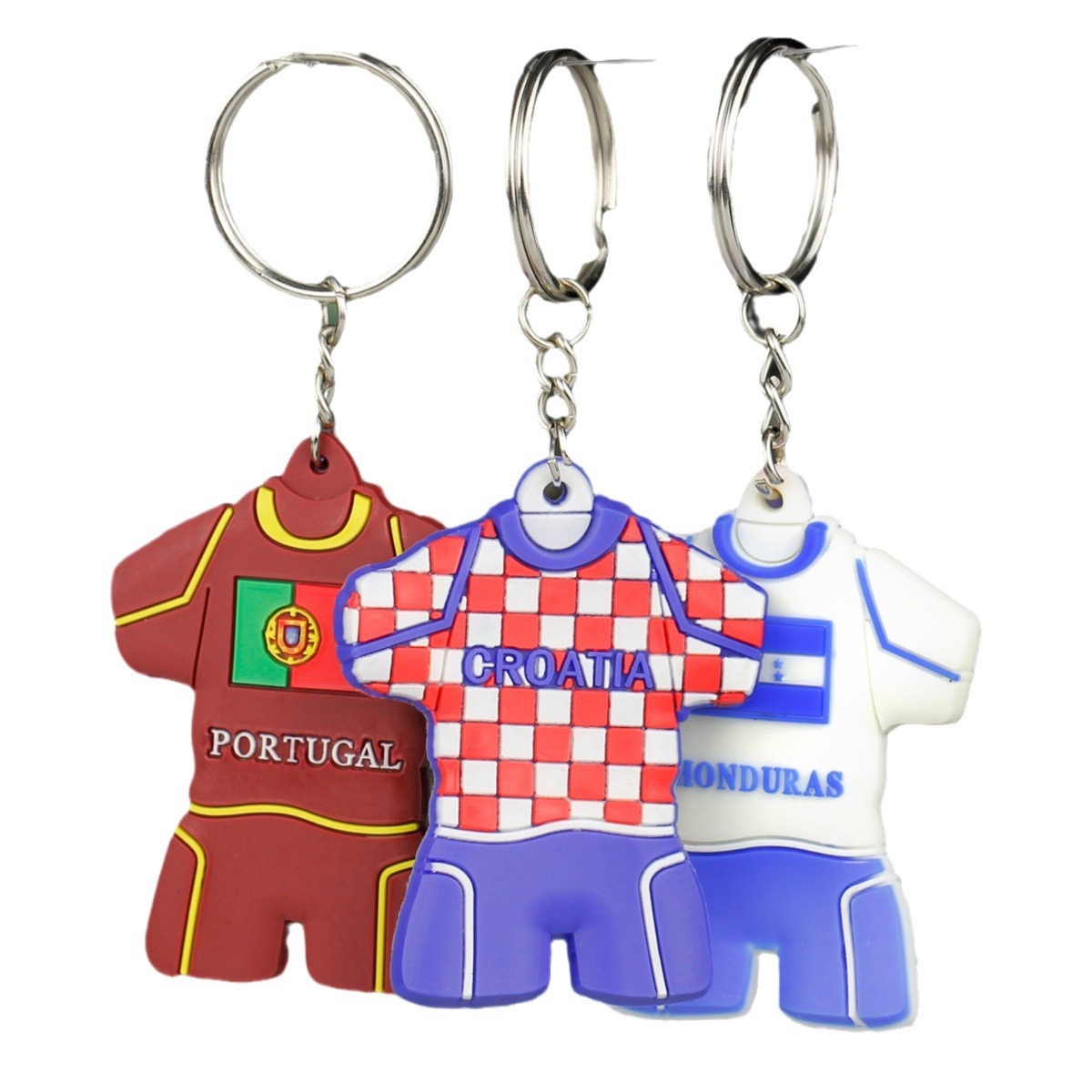 Custom PVC Rubber Basketball Jersey Keychain Football KeyTag 3