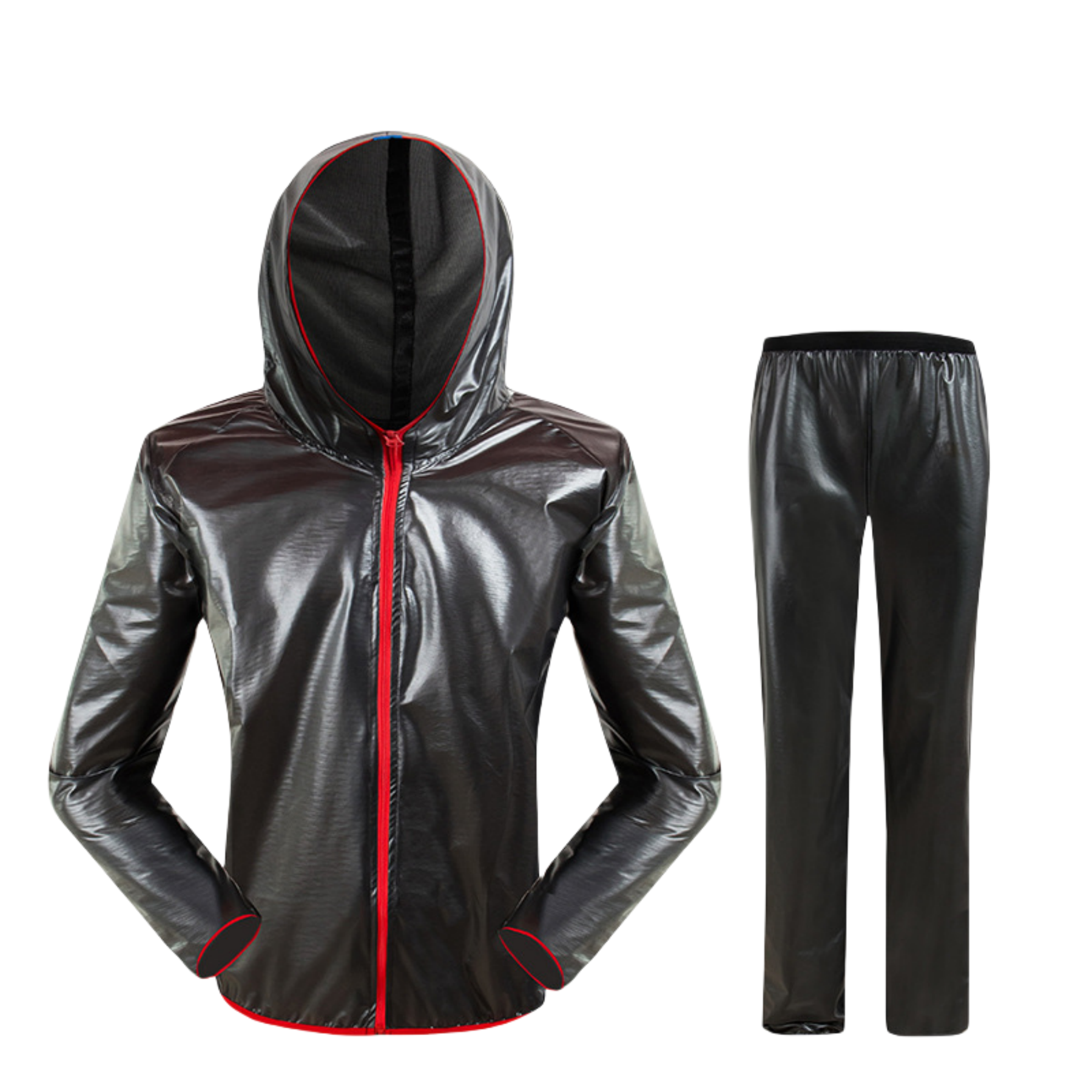 Breathable PU Raincoat Suit Reflective Poncho Jacket 21