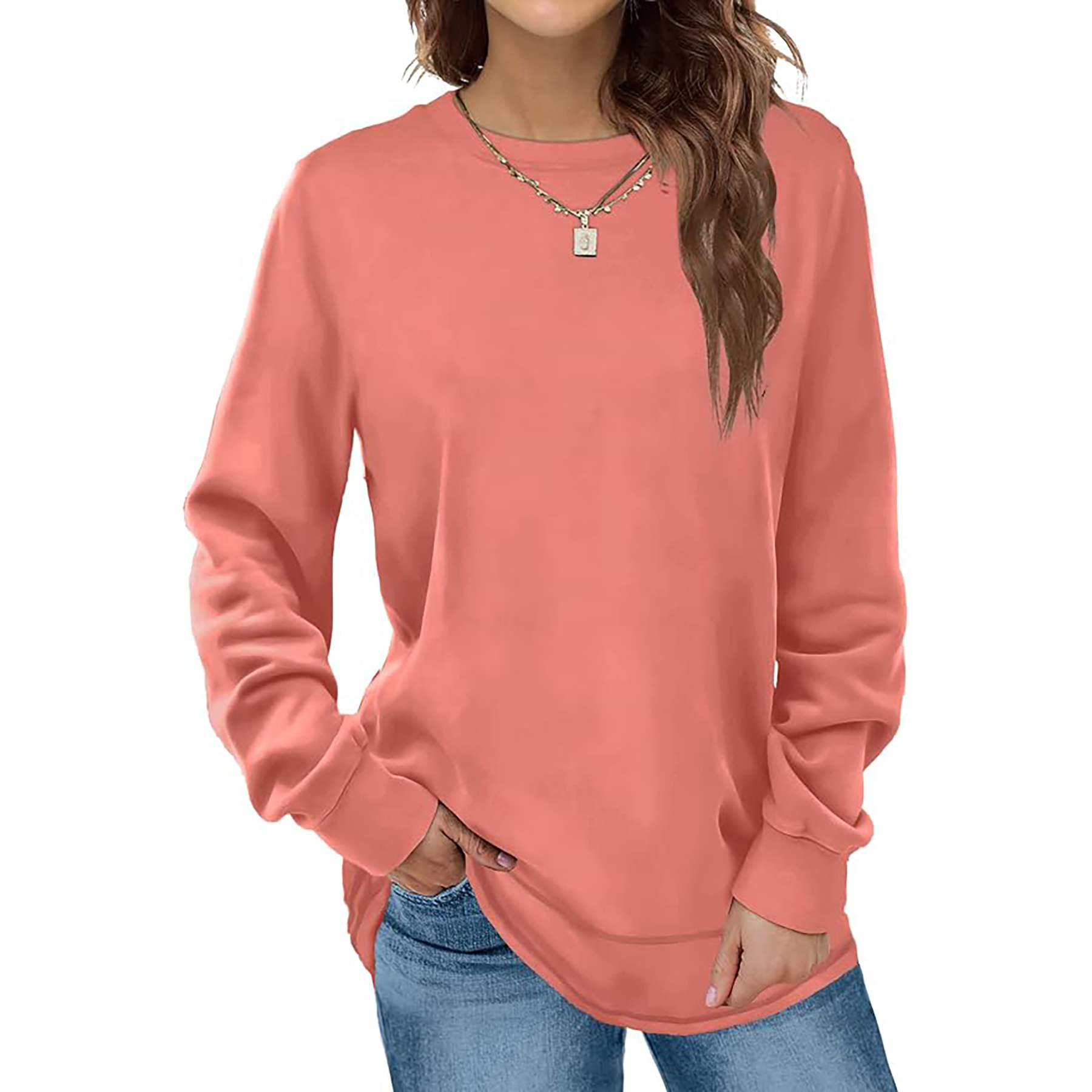 Women's Round Neck Long Sleeve Shirt 60