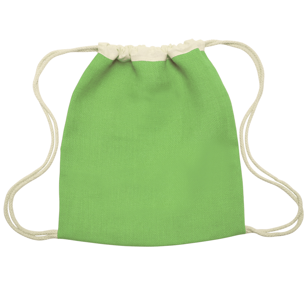 Jute Drawstring Backpack Bag 14" W x 16" H AH168 RFG Line