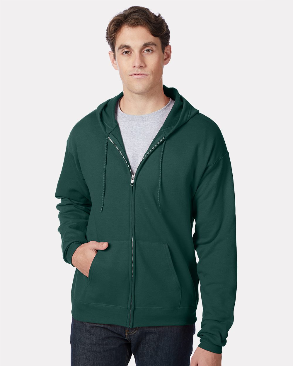 Unisex EcoSmart Full-Zip Hooded Sweatshirt - P180