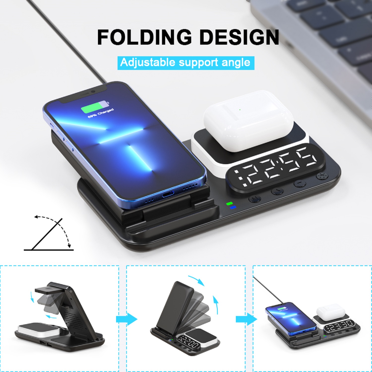 32.5W 7-IN-1 Foldable Wireless Charging Station 7