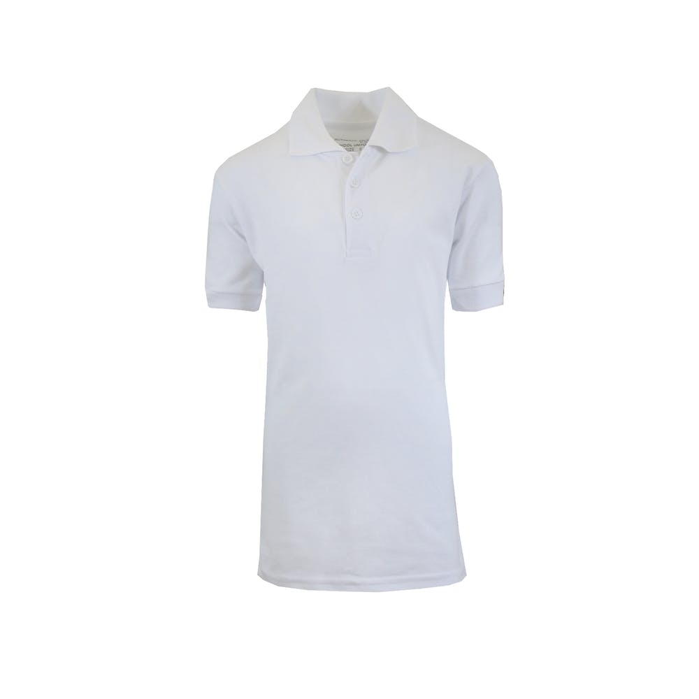 Boys' School Uniform Polo Shirts - Size 12 White 2
