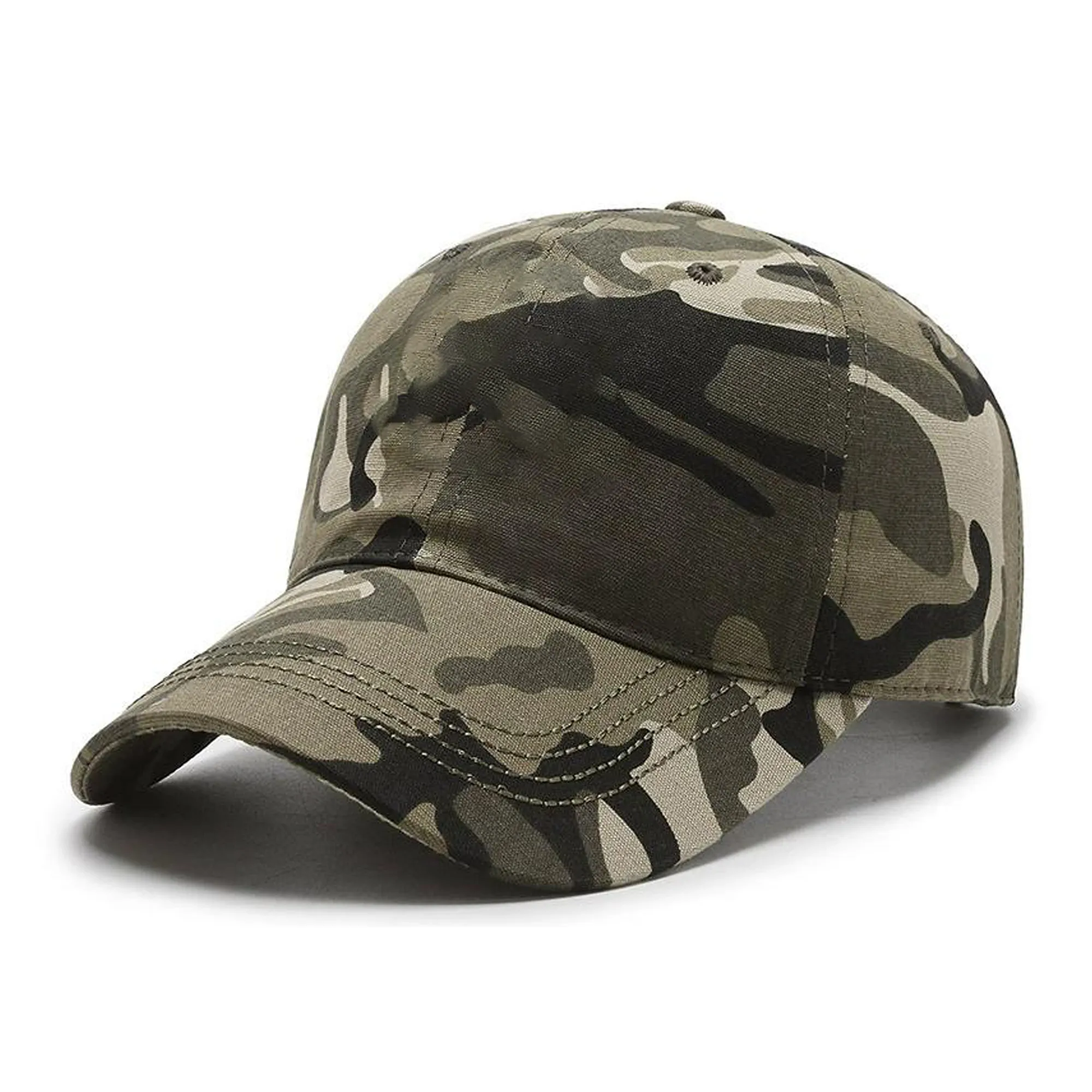 Custom Outdoor 6-Panel Camouflage UV Protection Baseball Cap 7