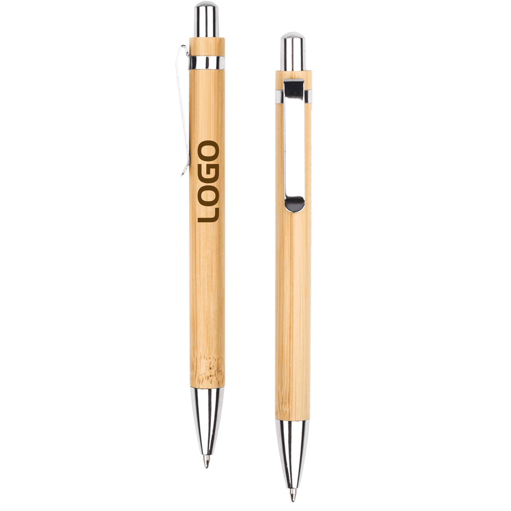 Retractable Bamboo Ballpoint Pen 3