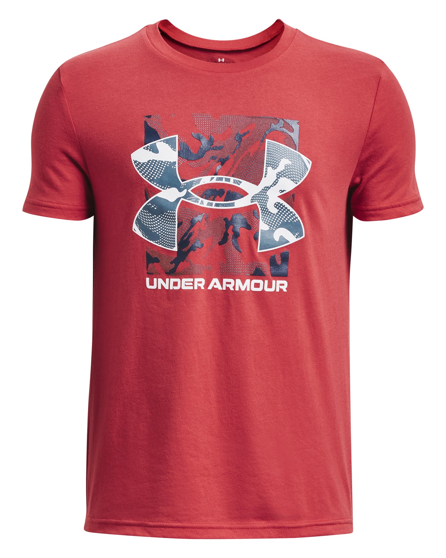 UA Box Logo Camo Boys' Short Sleeve T-Shirt 32