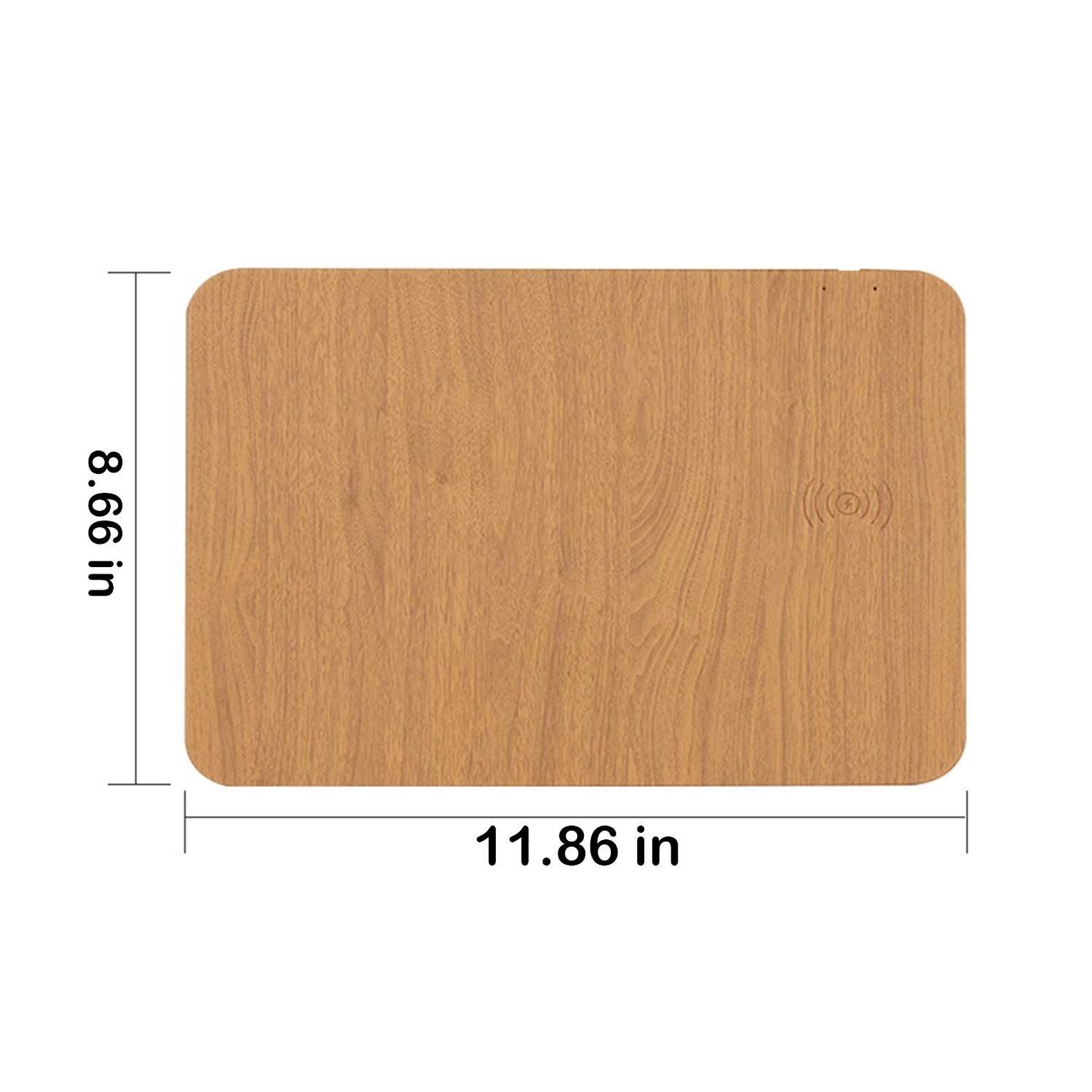Slim Wooden Wireless Charging Pad - Sleek & Modern 3
