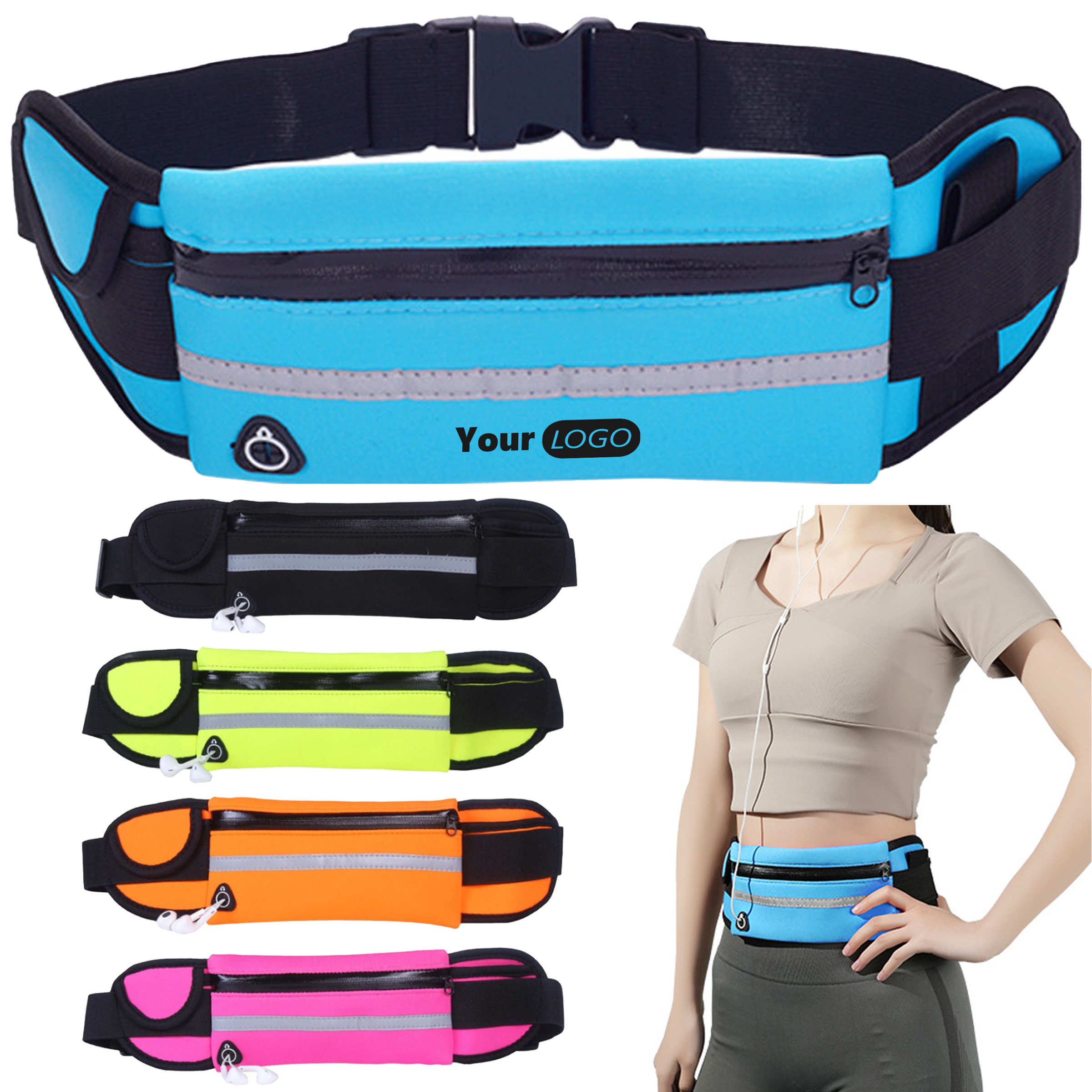 Canvas Outdoor Close Fitting Sports Waist Bag 4