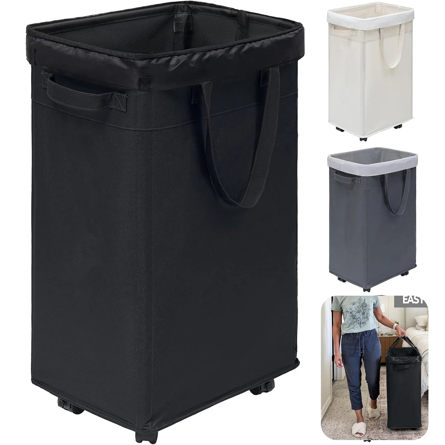 Foldable Laundry Baskets with Removable Wash Bags 12