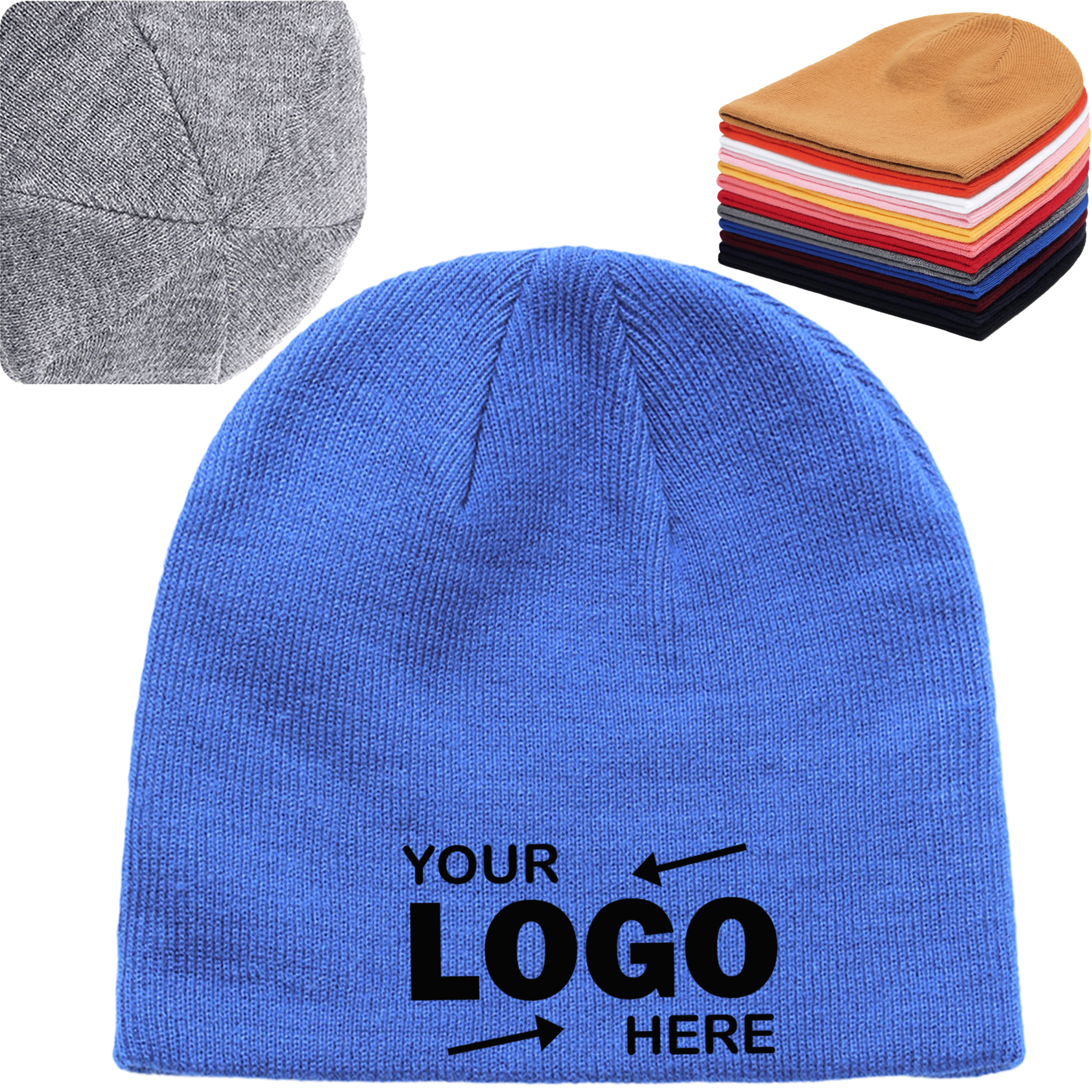 Assorted Colors Acrylic Soft And Warm Knitted Beanie 5