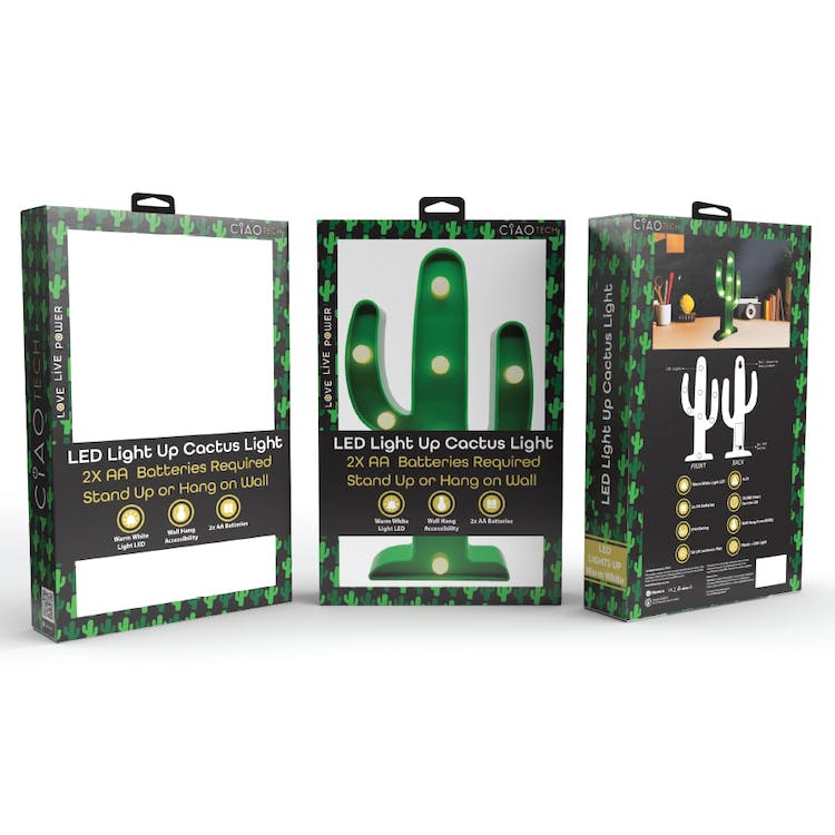 Light Up LED Shapes - Cactus Stand/Hang 2