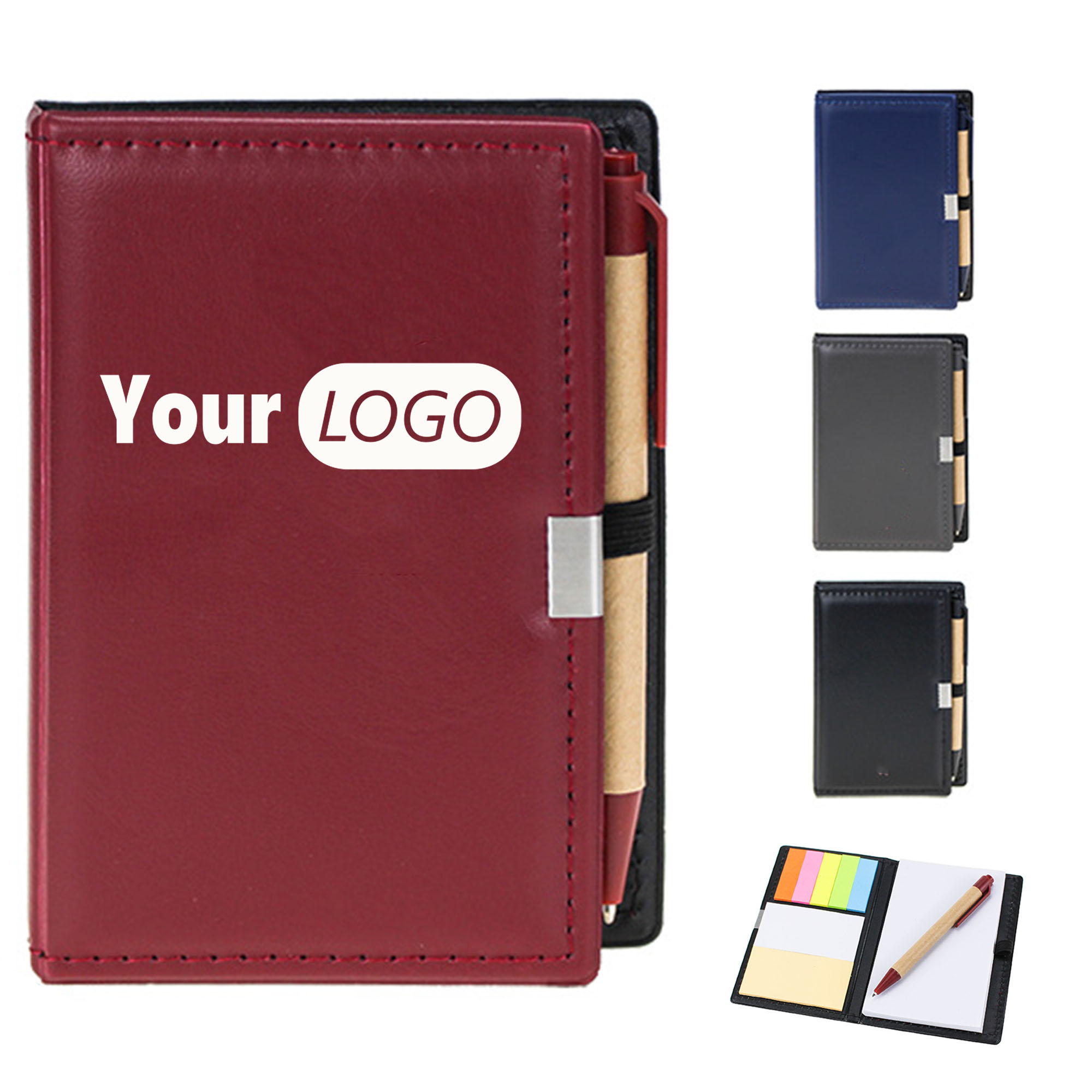 PU Leather Cover With Pen Notebook 8