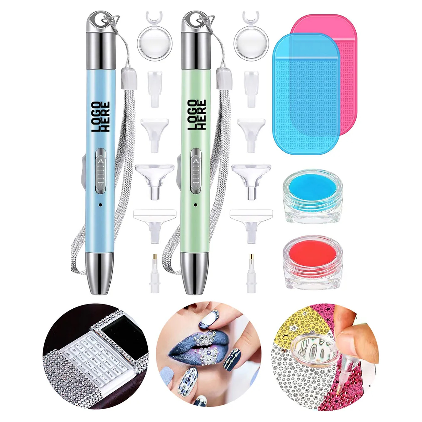 2 Pcs Diamond Painting Art Drill Pen with Light